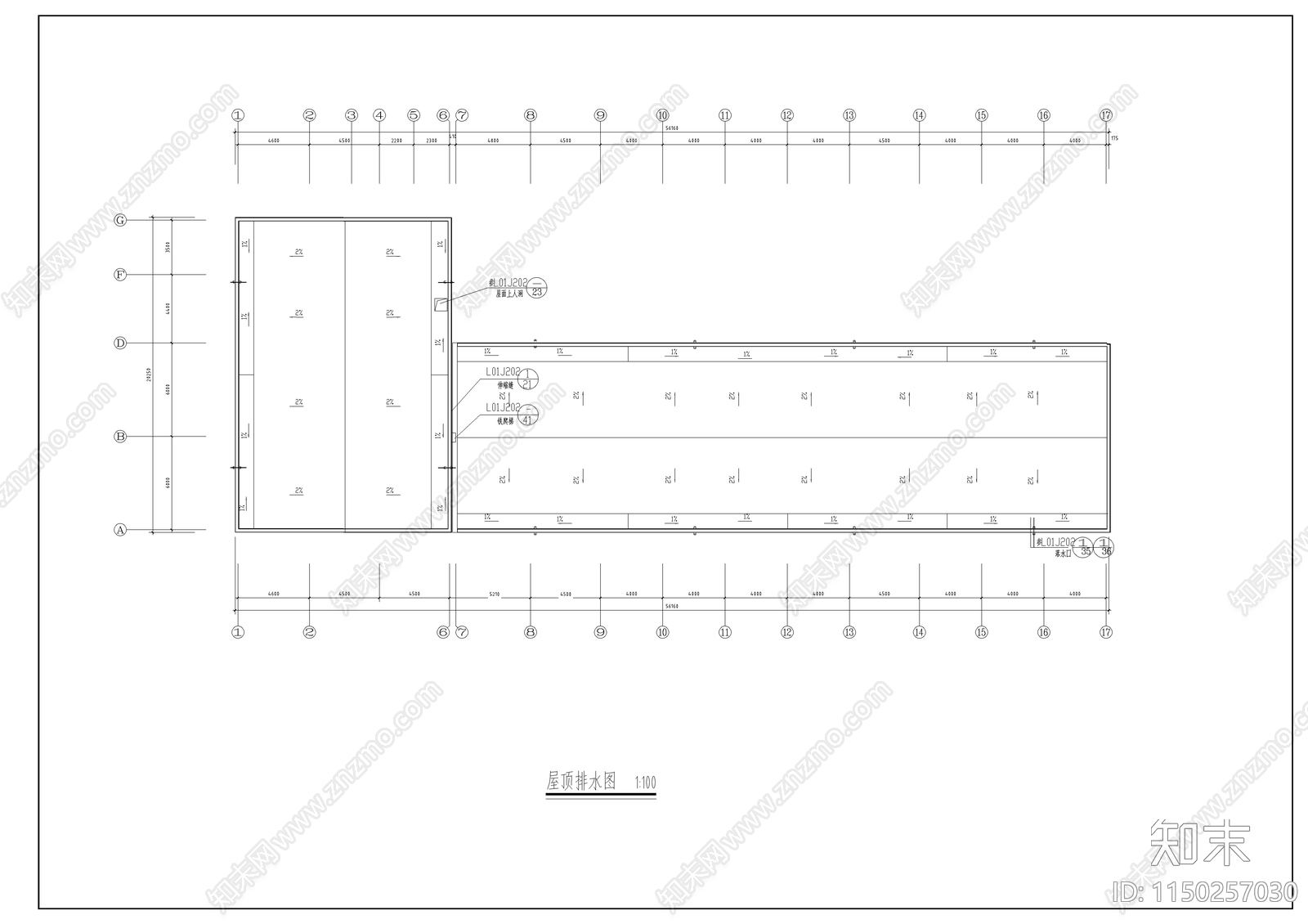 商业街建筑cad施工图下载【ID:1150257030】