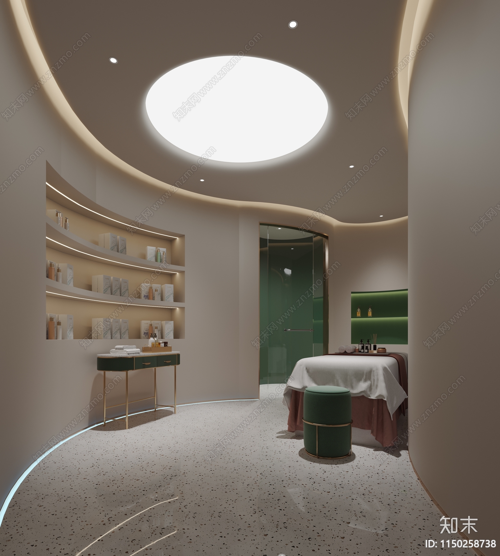 现代美容SPA店3D模型下载【ID:1150258738】