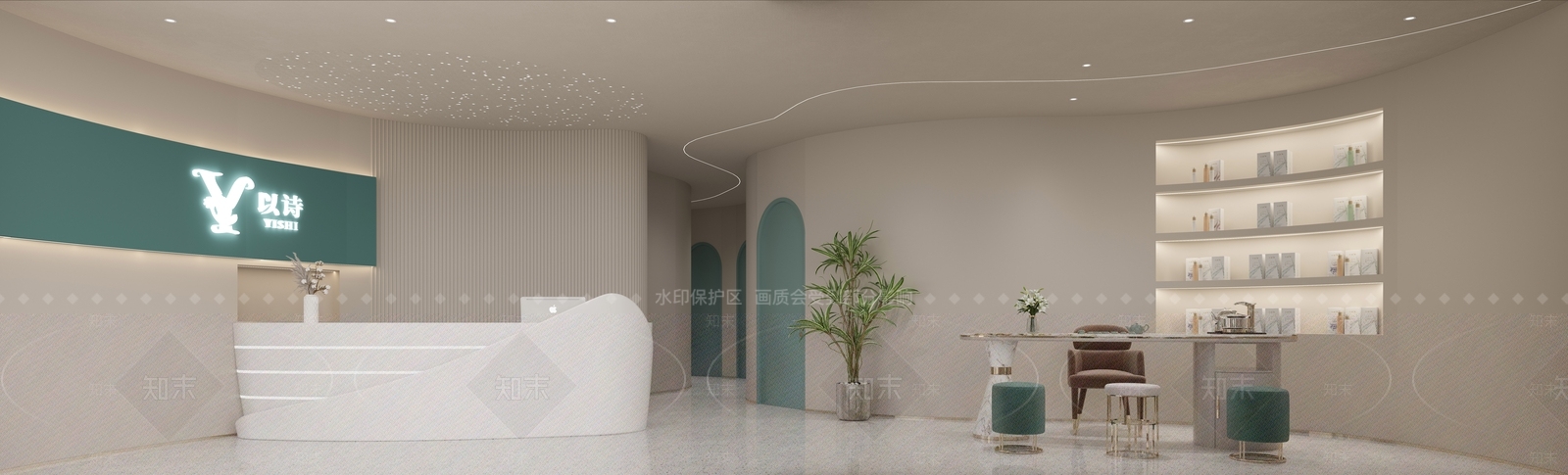 现代美容SPA店3D模型下载【ID:1150259398】