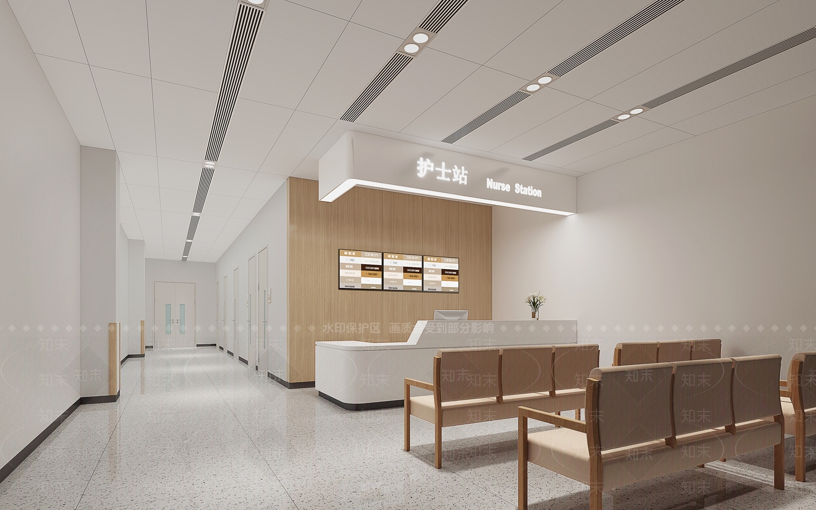 现代医院护士站3D模型下载【ID:1150259260】
