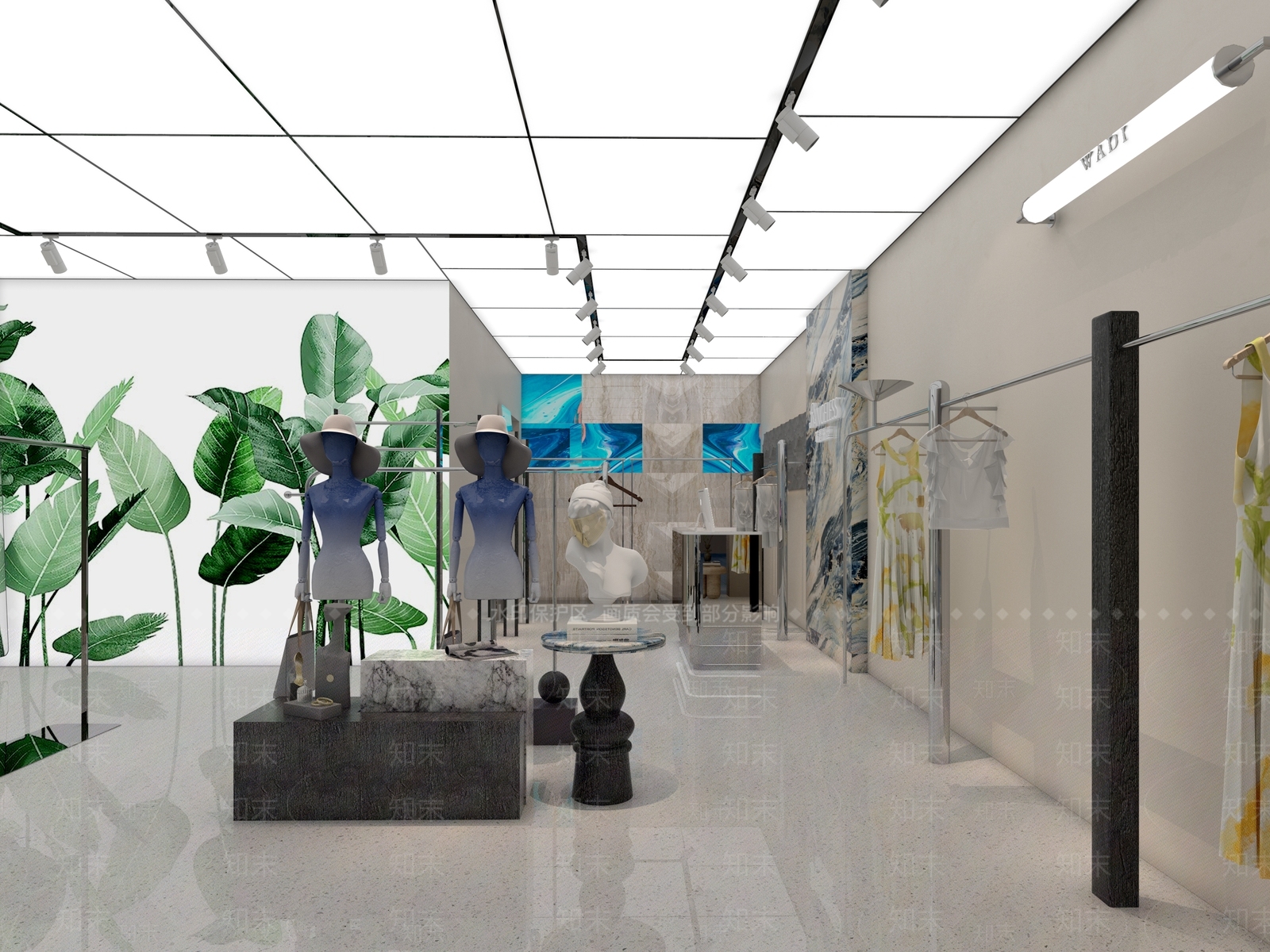 现代服装鞋店3D模型下载【ID:1150264624】