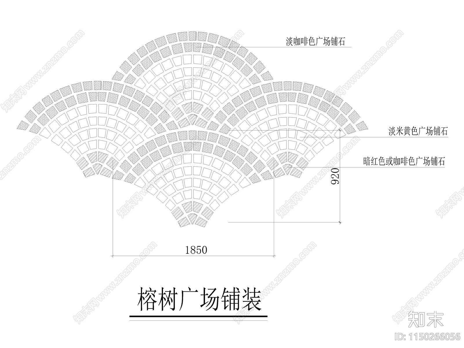 现代公园景观地面cad施工图下载【ID:1150266056】