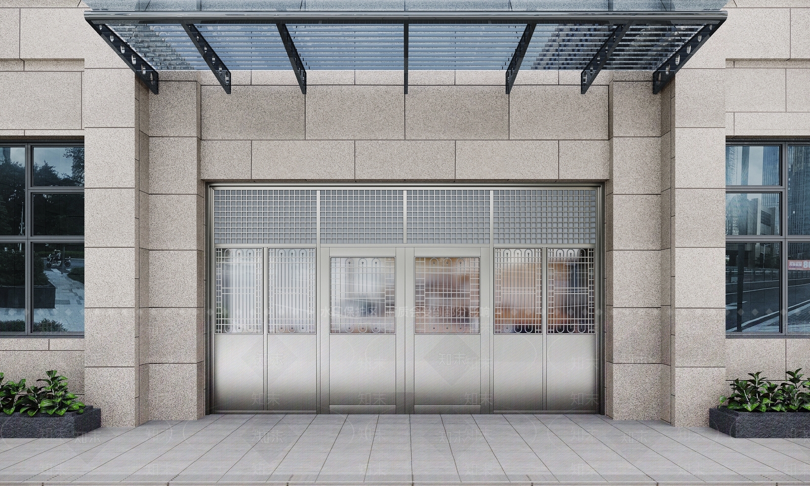 现代铁艺大门3D模型下载【ID:1150268452】