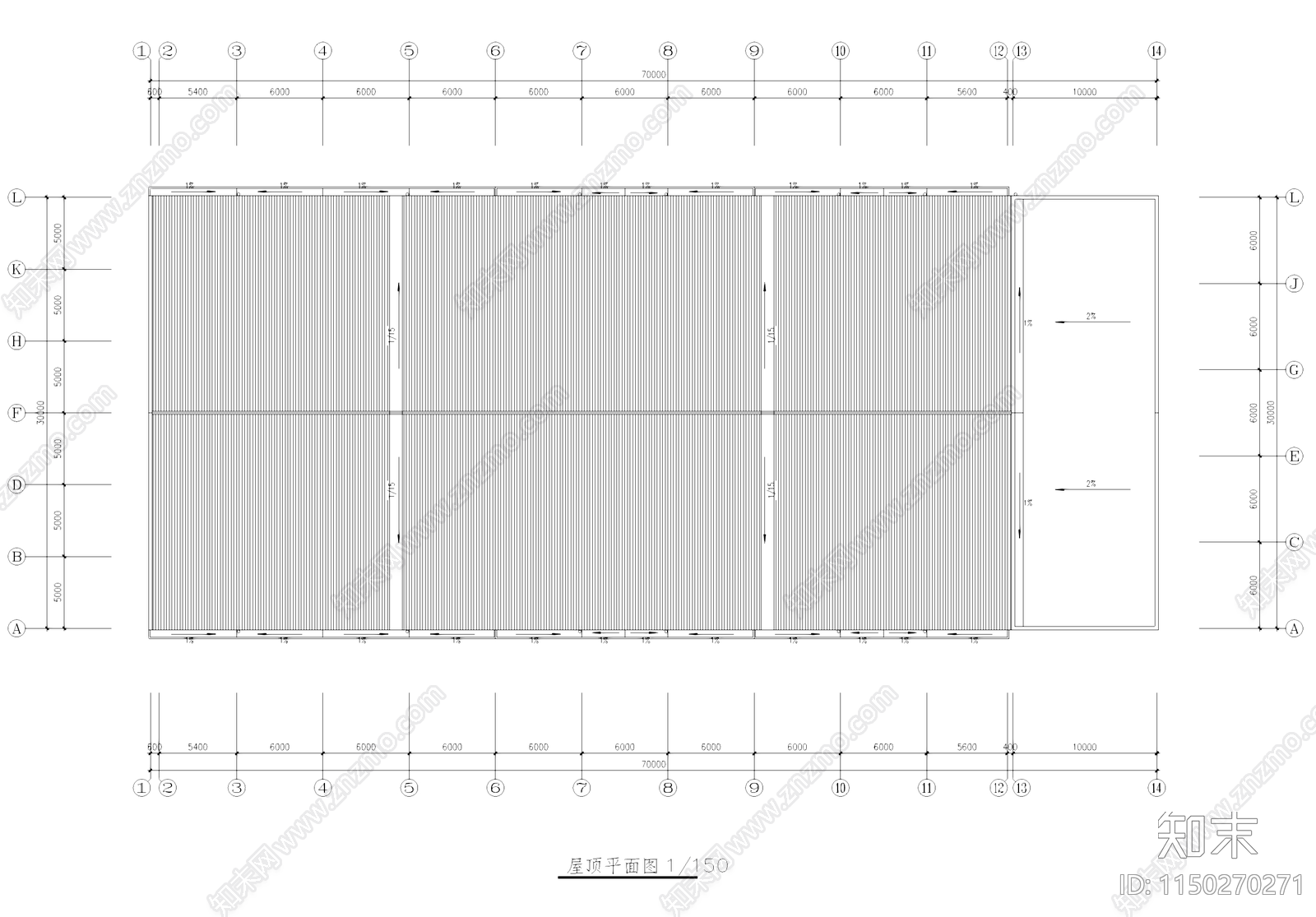 生产车间厂房办公楼工业建筑cad施工图下载【ID:1150270271】