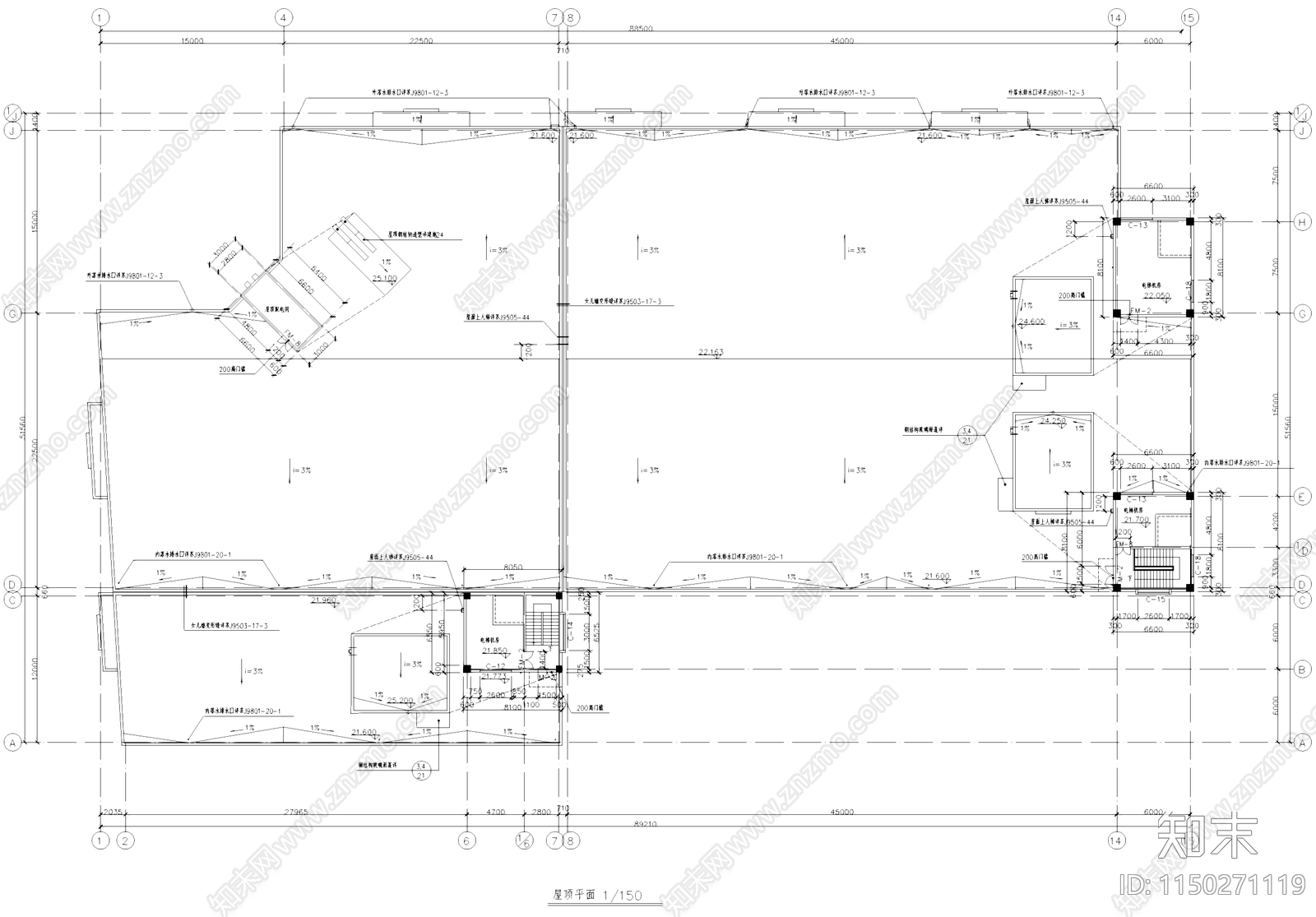 装具车间厂房办公楼工业建筑cad施工图下载【ID:1150271119】