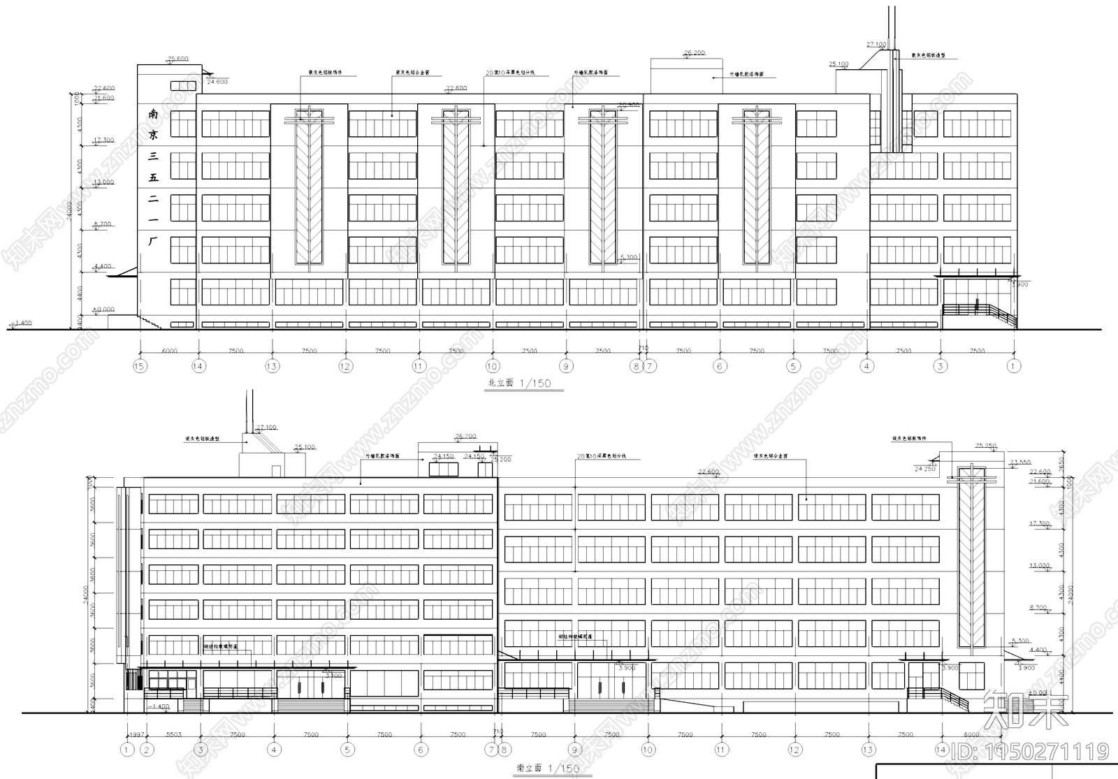 装具车间厂房办公楼工业建筑cad施工图下载【ID:1150271119】