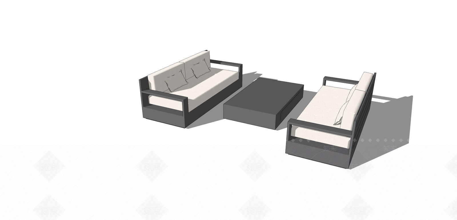现代户外沙发SU模型下载【ID:1150273881】