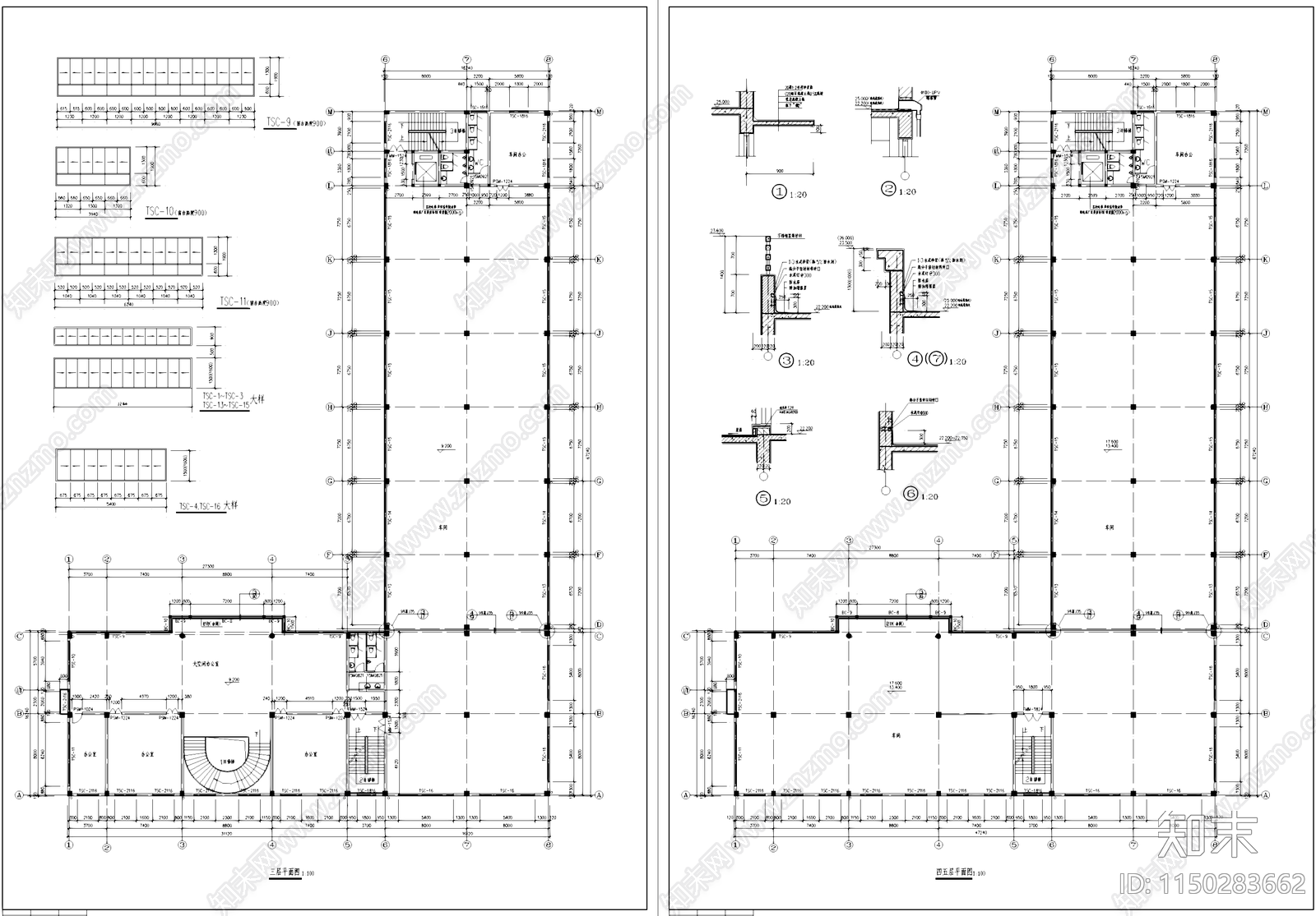 医用器械厂房车间工业建筑cad施工图下载【ID:1150283662】