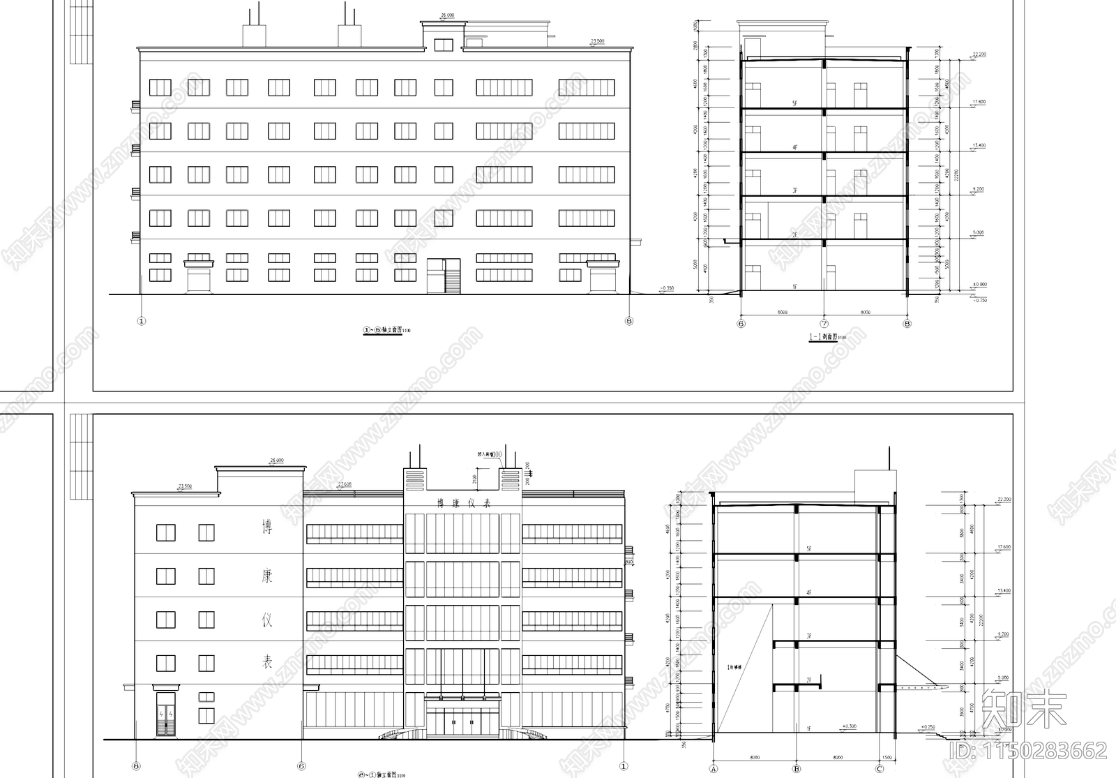 医用器械厂房车间工业建筑cad施工图下载【ID:1150283662】