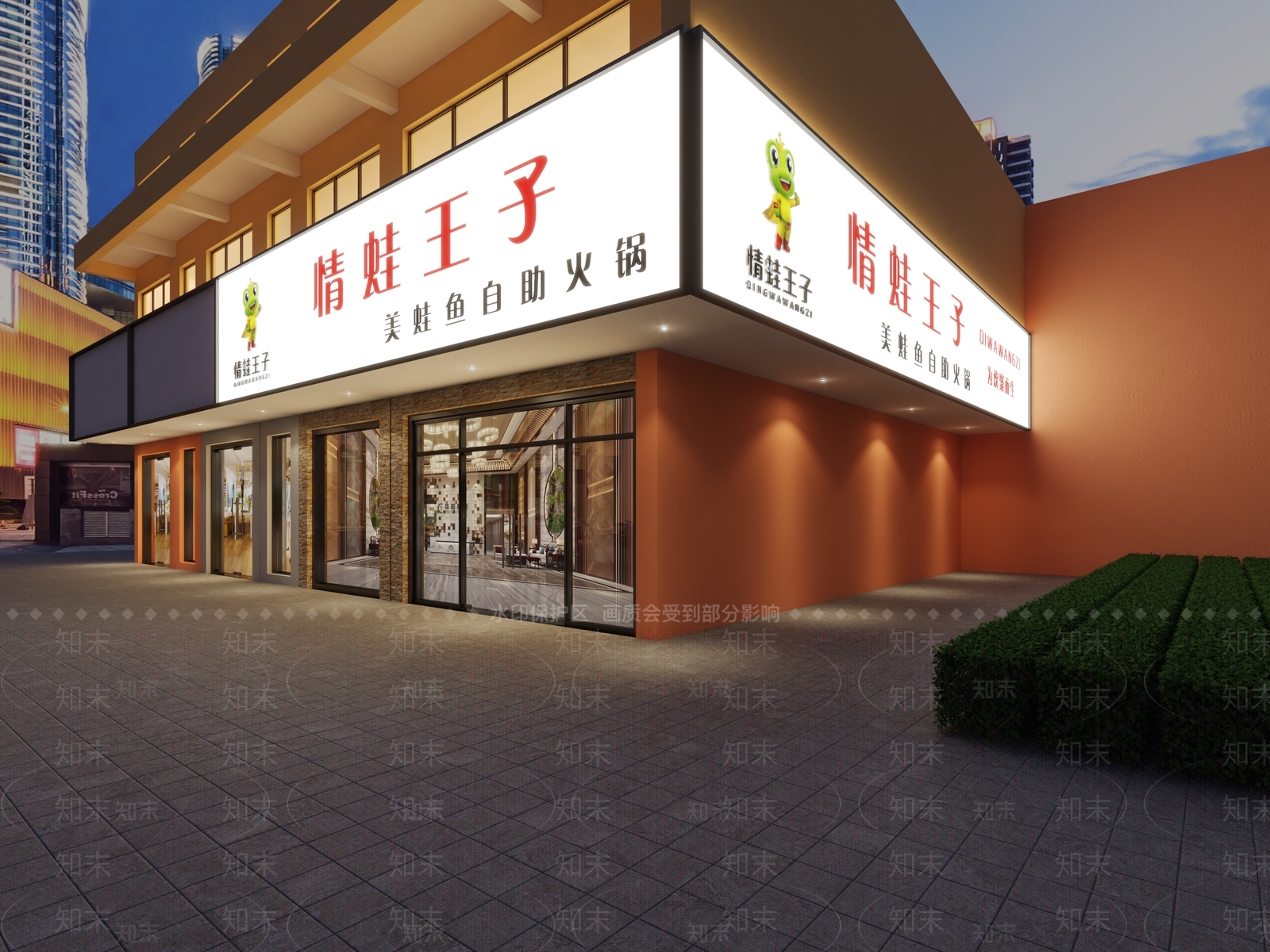 现代自助火锅店3D模型下载【ID:1150284070】