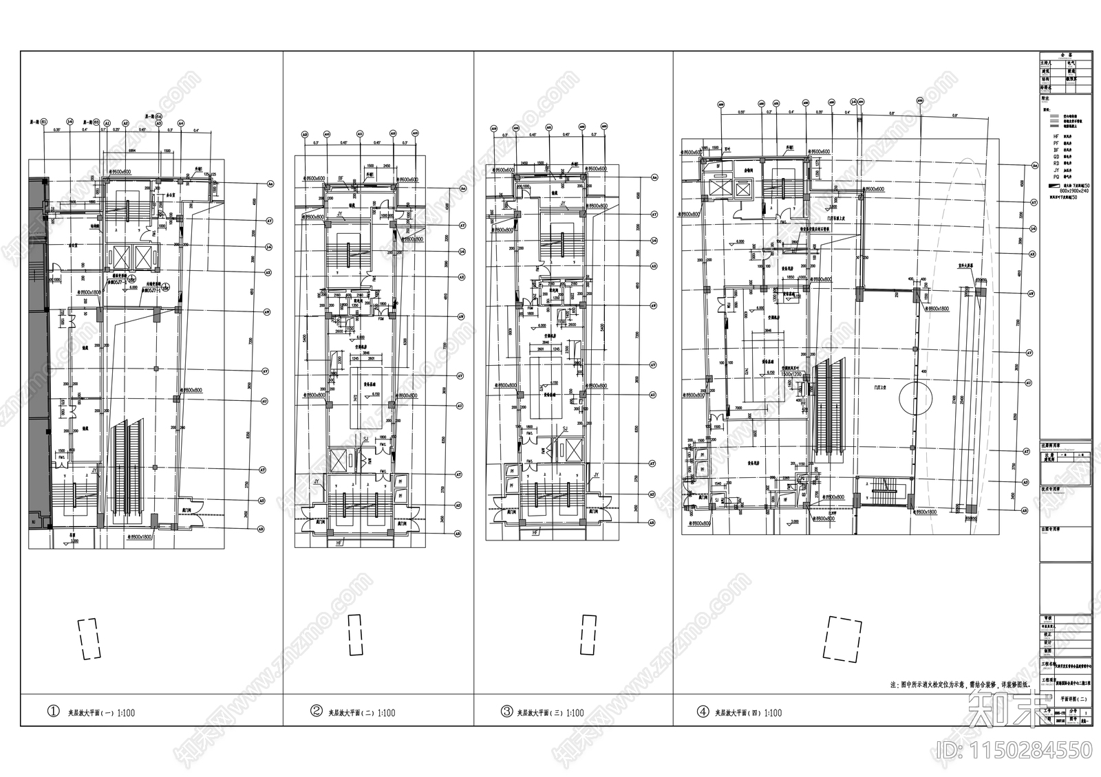 某滨海国际会展中心建筑cad施工图下载【ID:1150284550】