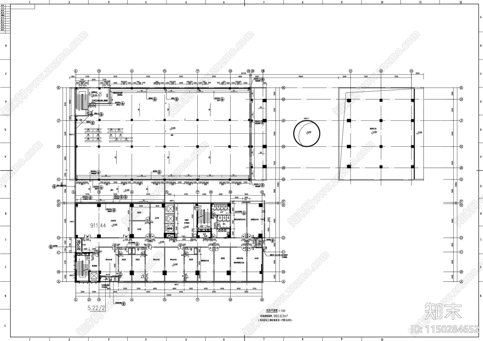 某县二十六层档案馆综合楼建筑cad施工图下载【ID:1150284652】