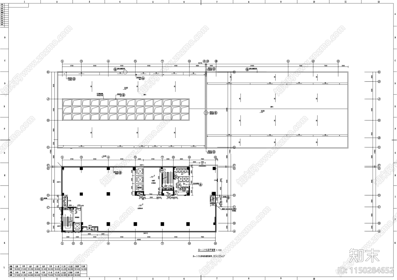 某县二十六层档案馆综合楼建筑cad施工图下载【ID:1150284652】