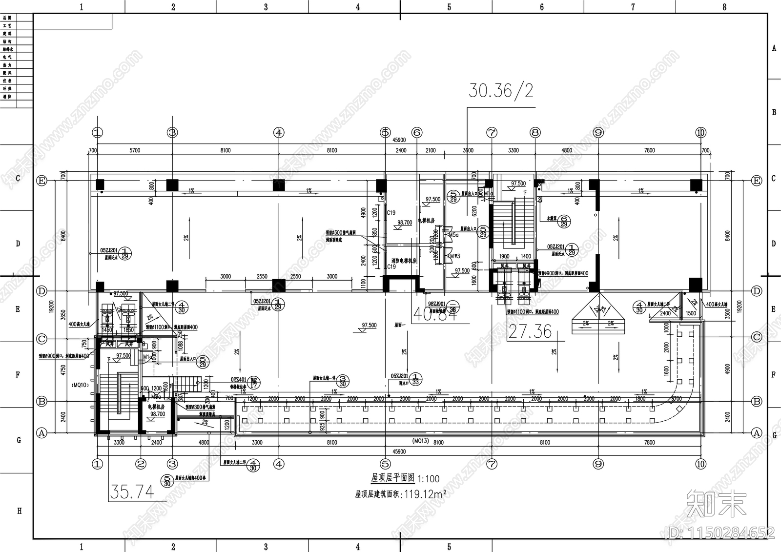 某县二十六层档案馆综合楼建筑cad施工图下载【ID:1150284652】