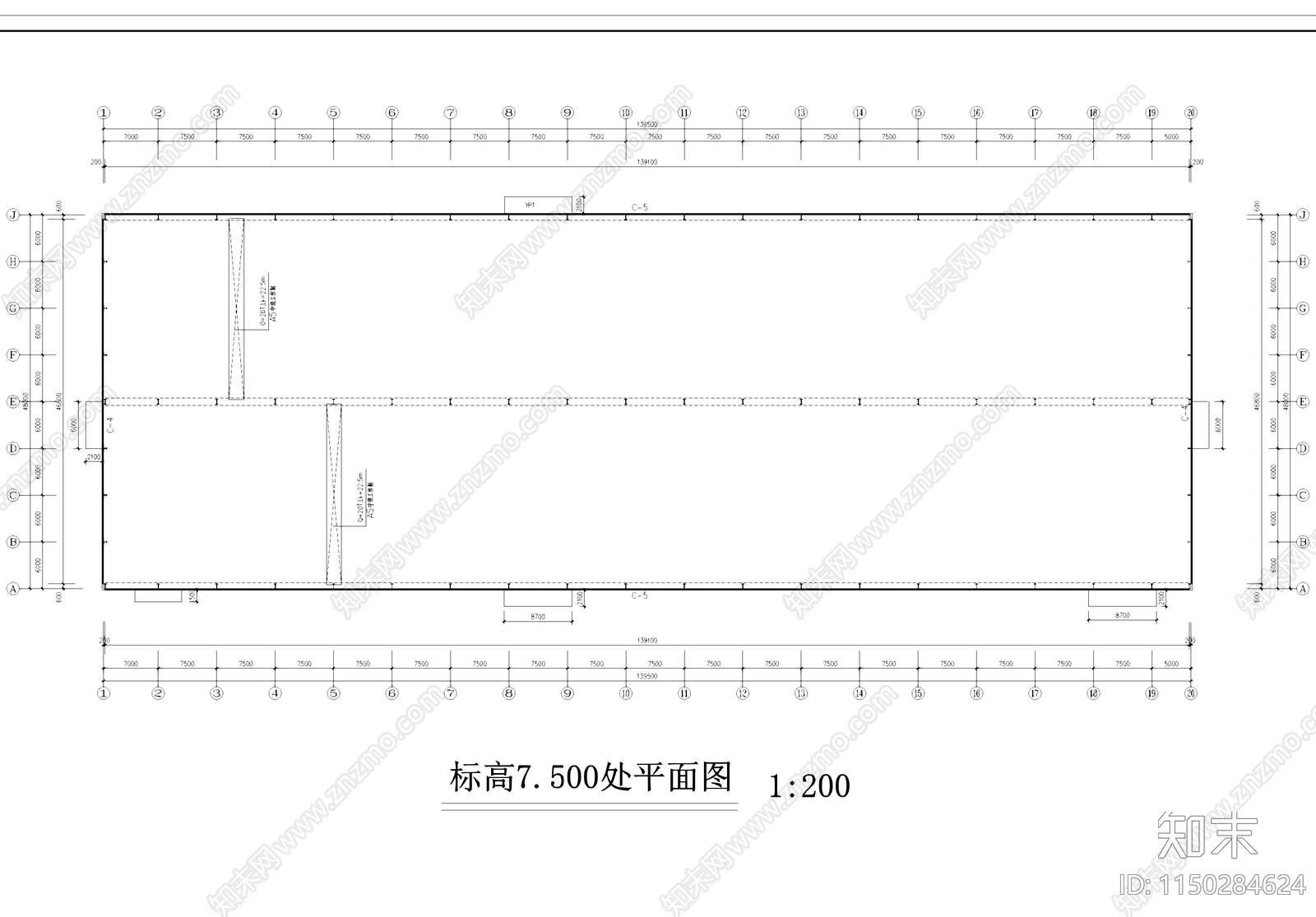 钢结构工业厂房建筑及结构cad施工图下载【ID:1150284624】