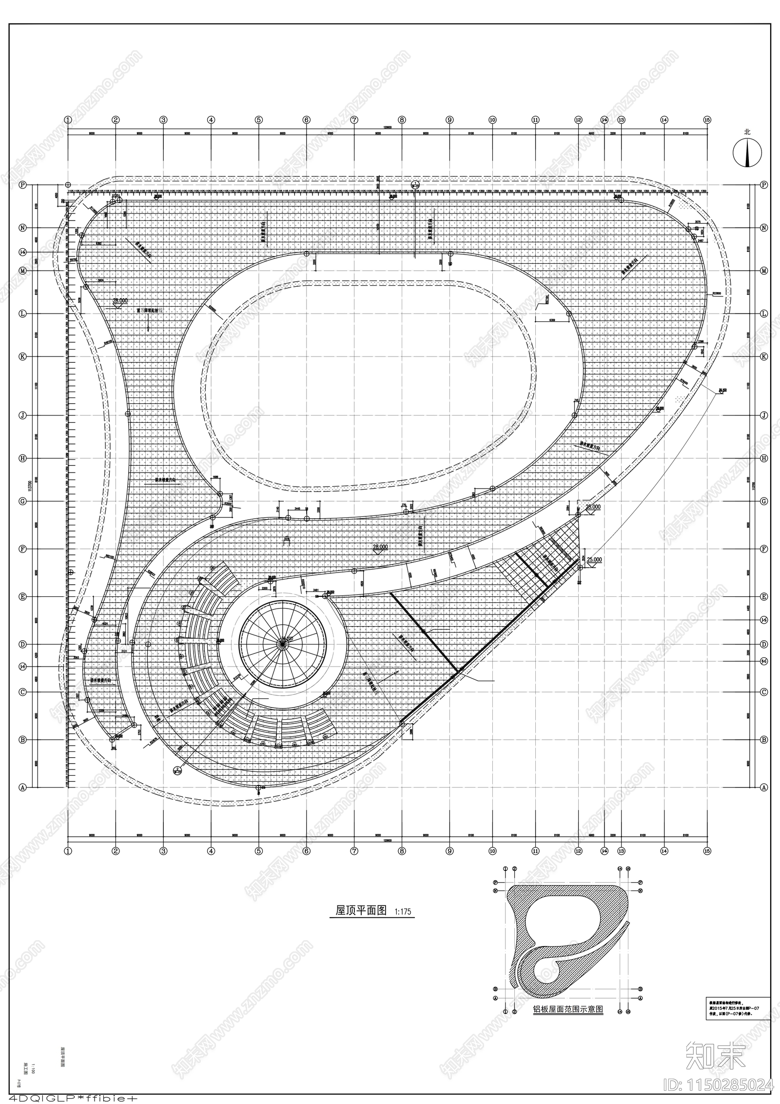 市级科技馆及档案馆活动中心设计cad施工图下载【ID:1150285024】