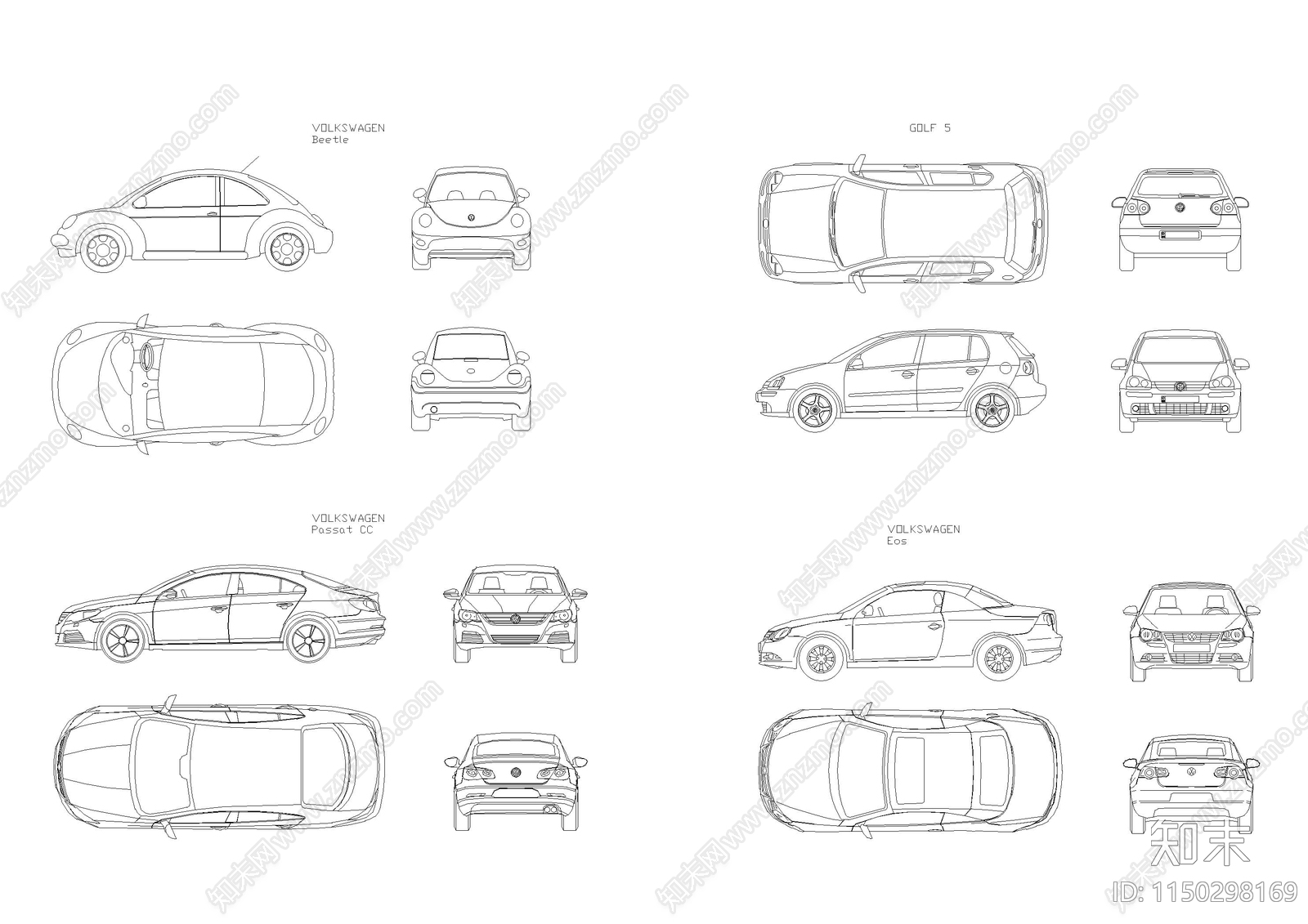 多款高质量汽车图库施工图下载【ID:1150298169】
