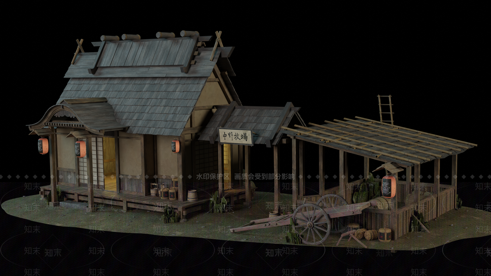 日本乡村民房SU模型下载【ID:1150303276】