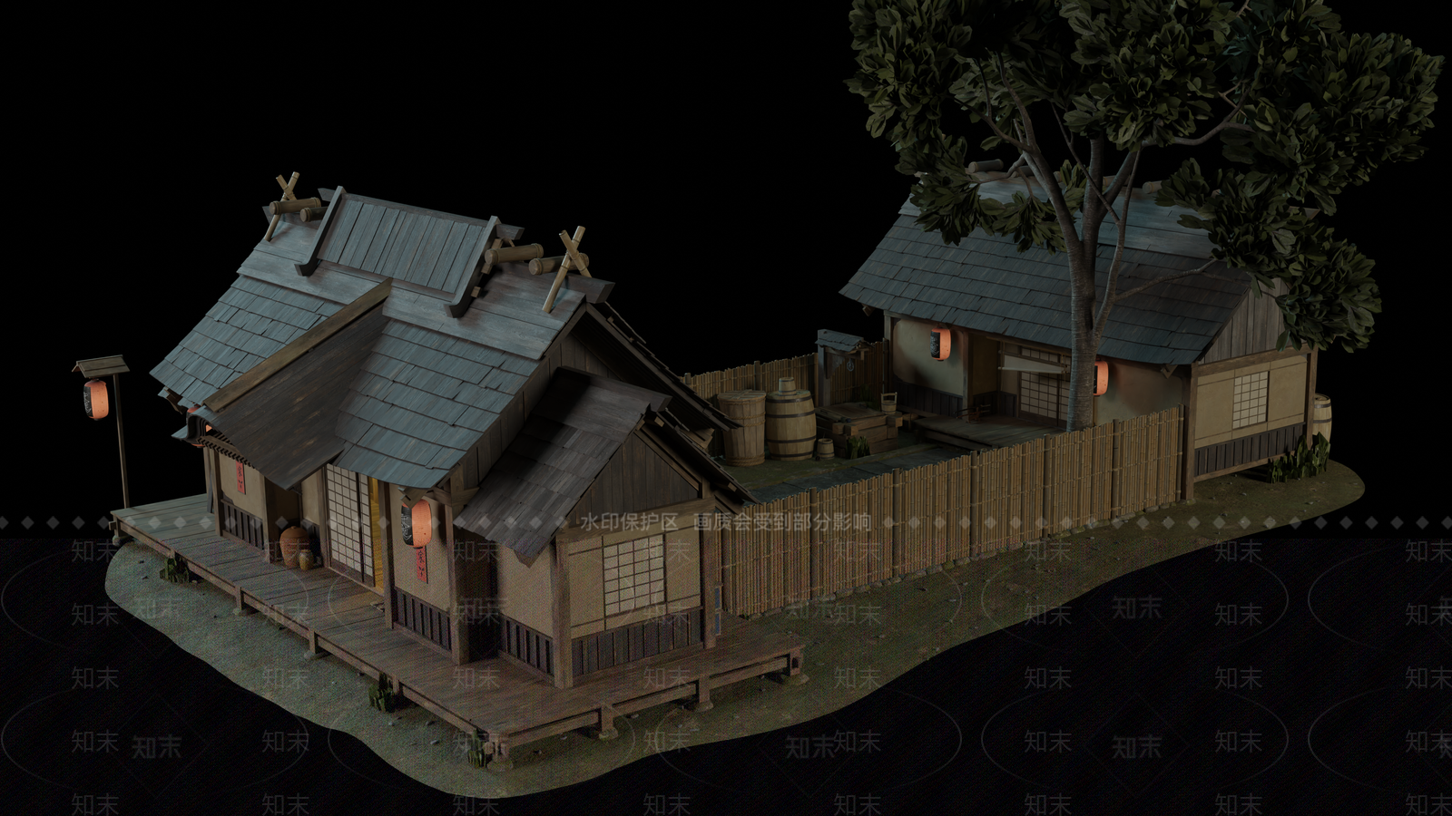 日本乡村民房SU模型下载【ID:1150304123】