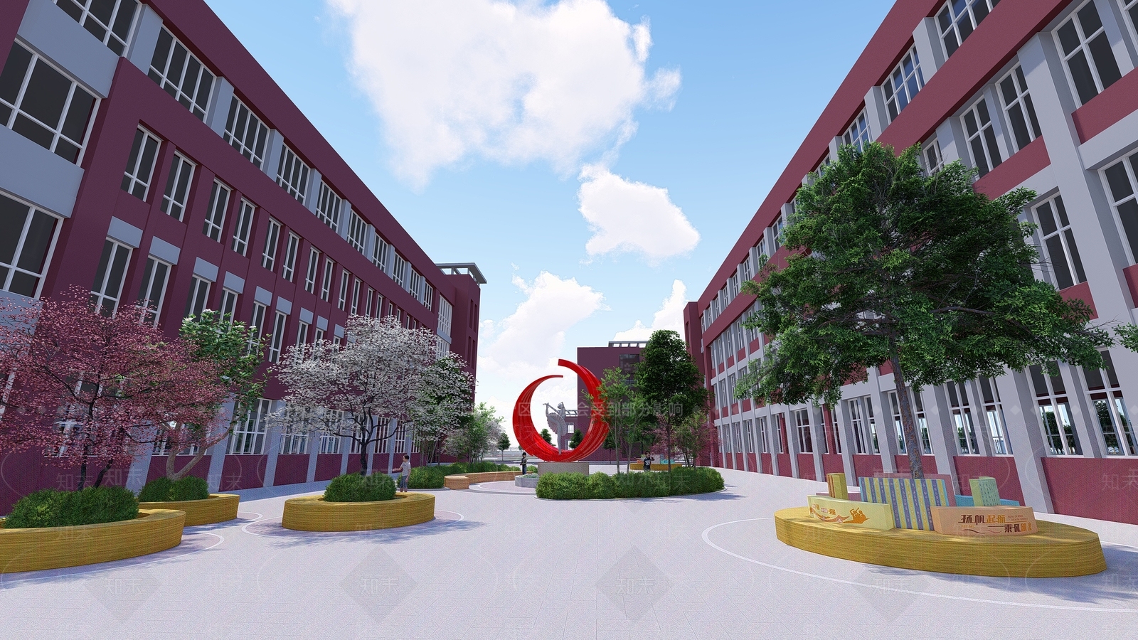 现代城市雕塑小品3D模型下载【ID:1150304109】