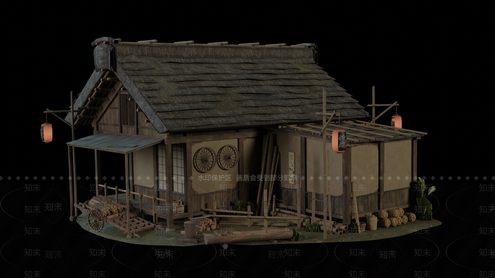 日本乡村民房SU模型下载【ID:1150304753】