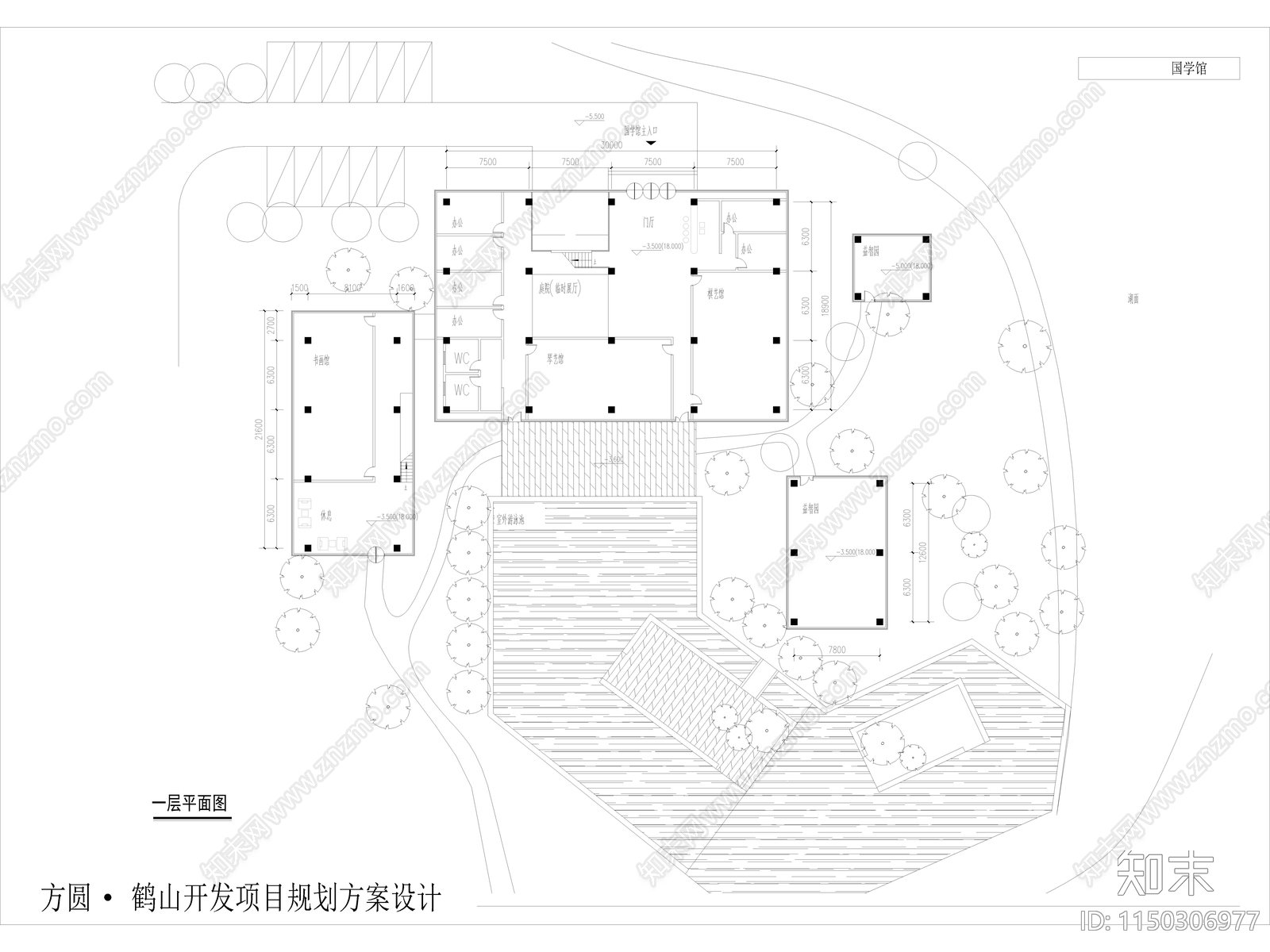 健身中心建筑cad施工图下载【ID:1150306977】