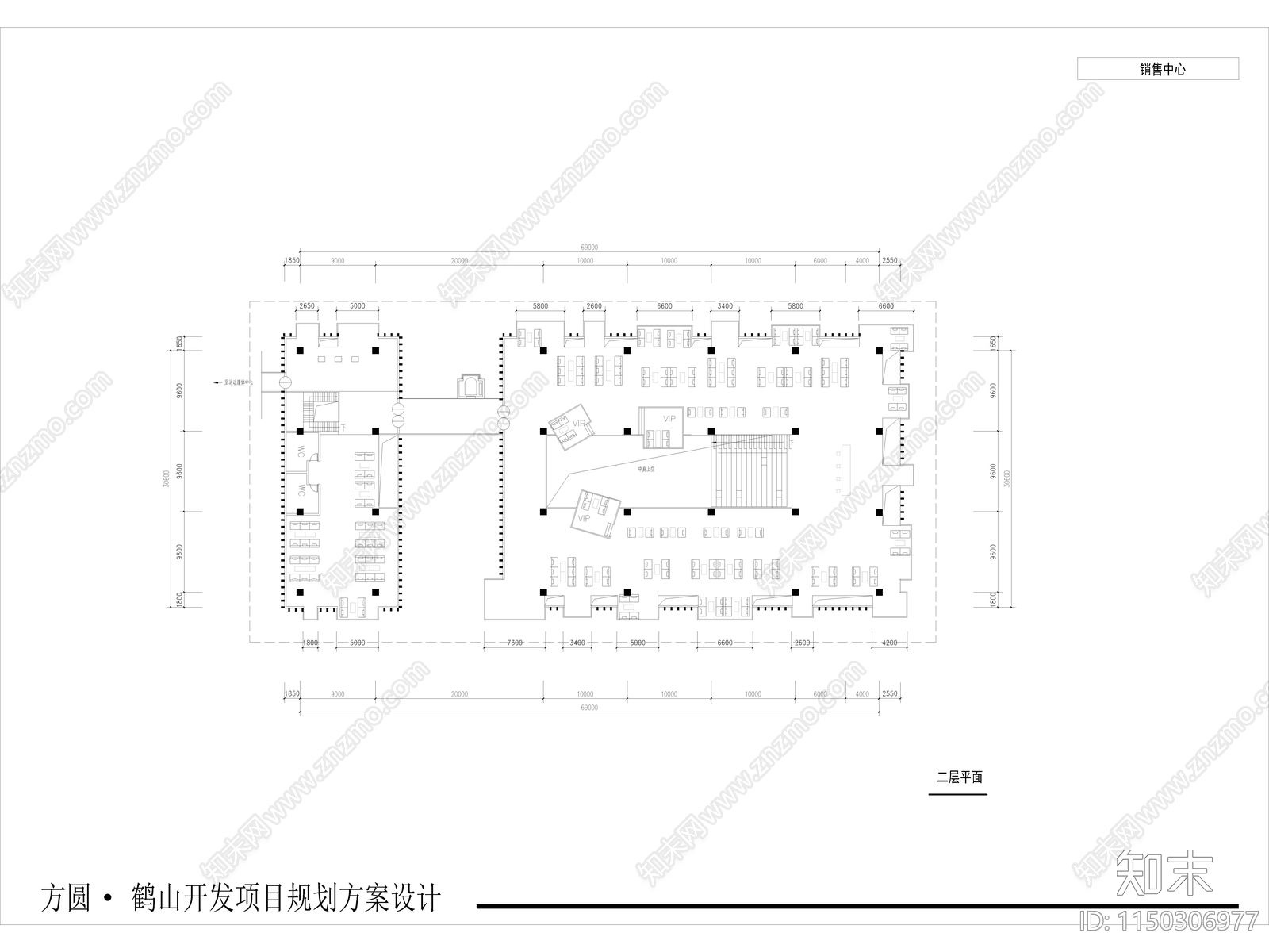 健身中心建筑cad施工图下载【ID:1150306977】