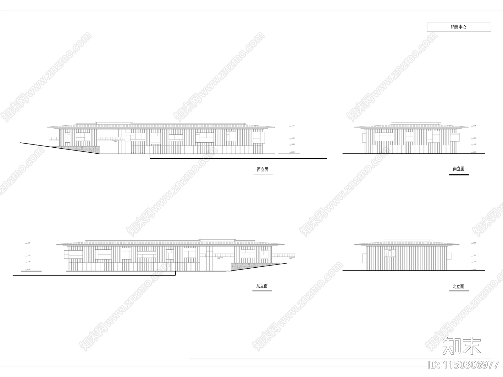 健身中心建筑cad施工图下载【ID:1150306977】