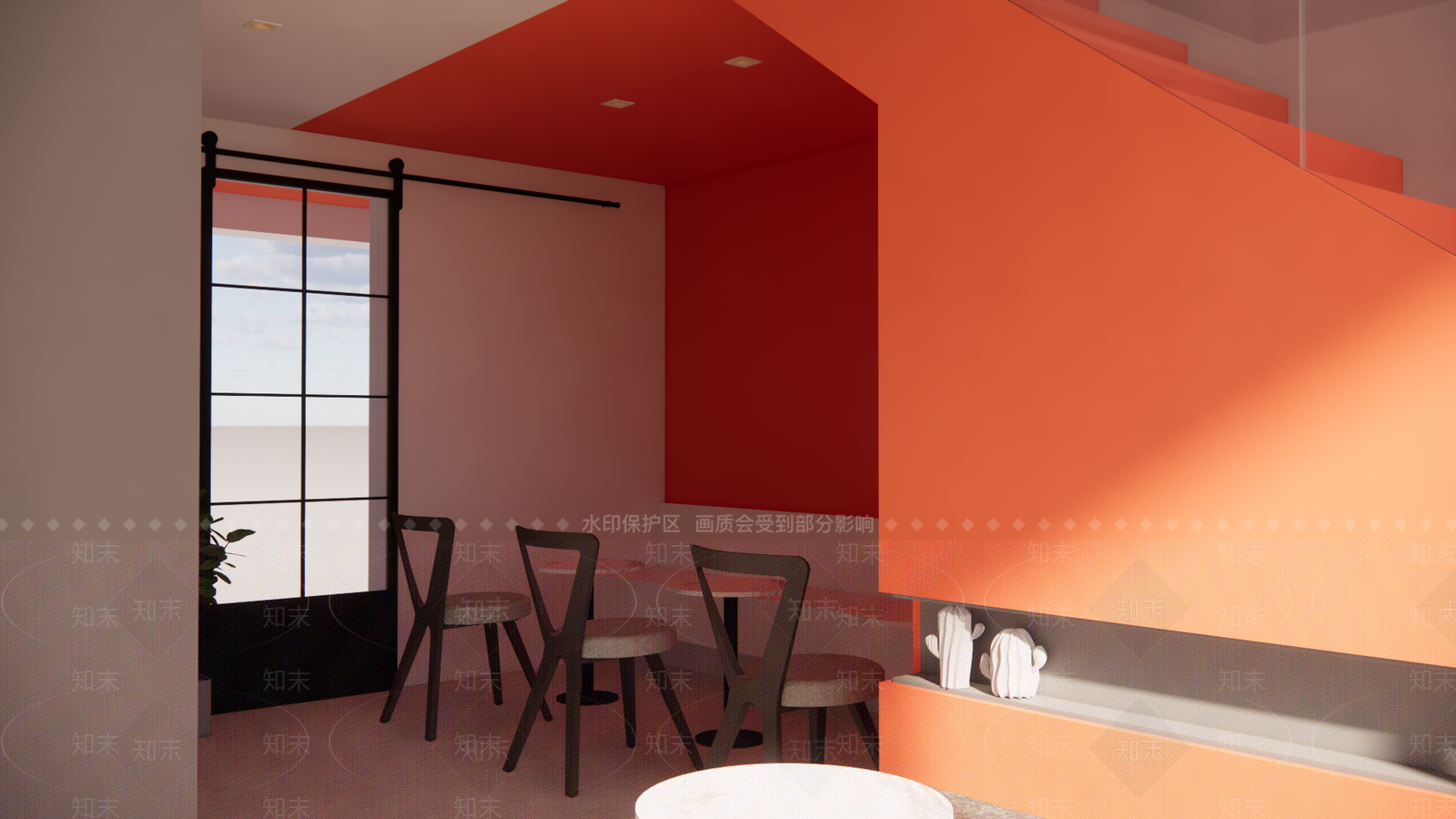 现代网红奶茶店SU模型下载【ID:1150316865】