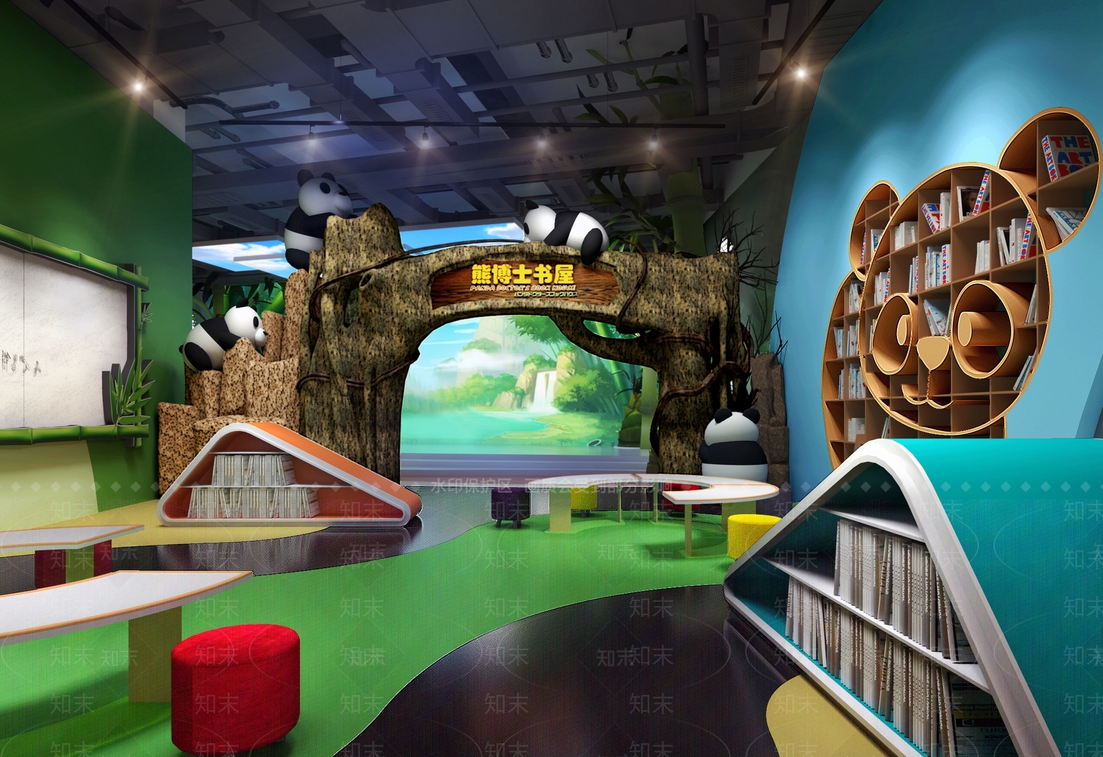 现代儿童书店3D模型下载【ID:1150317868】