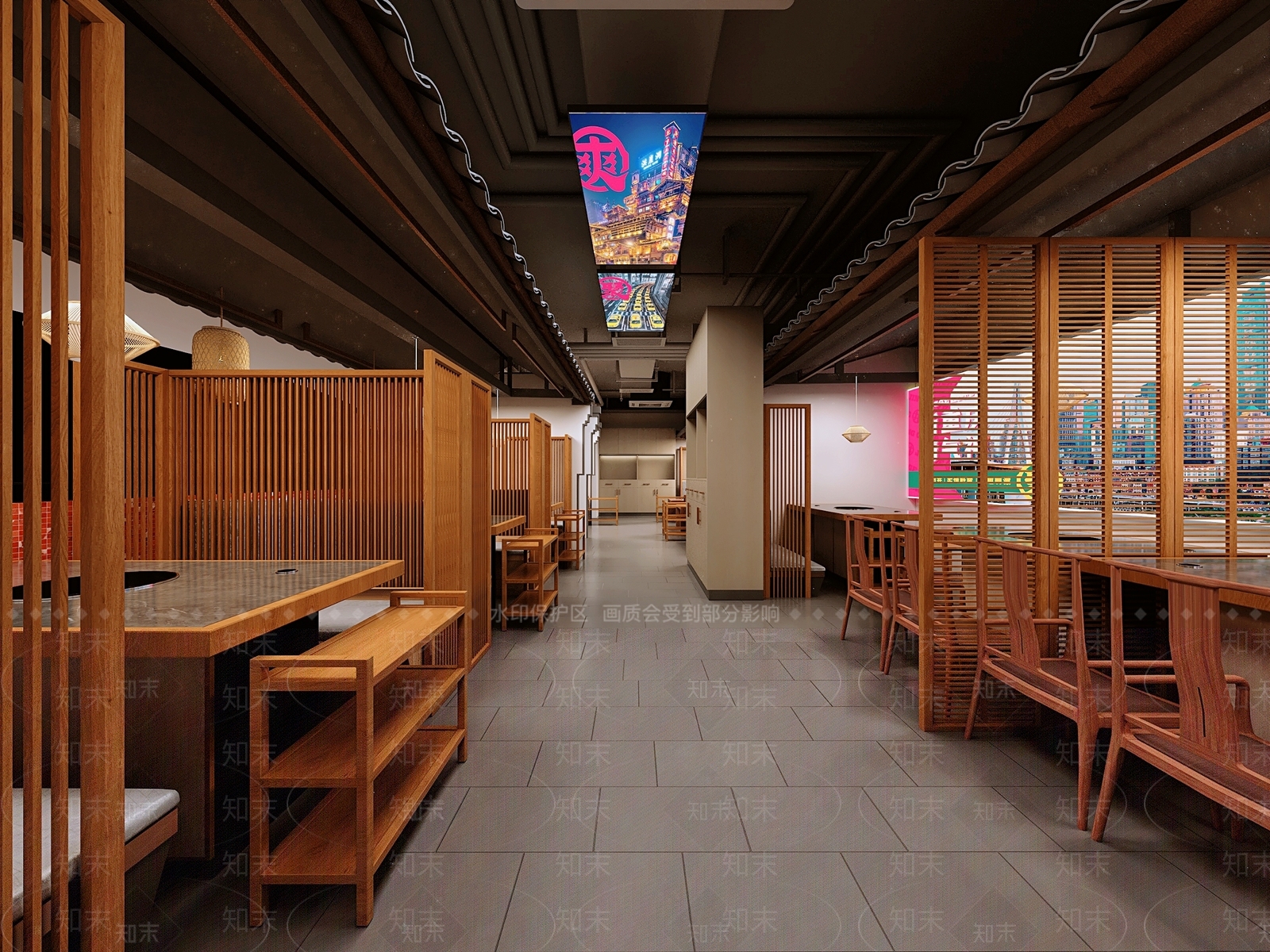 新中式火锅店3D模型下载【ID:1150319187】