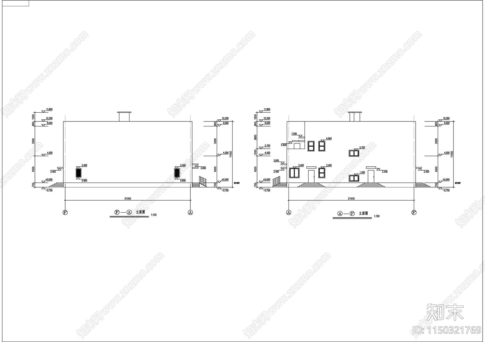 厂房建筑cad施工图下载【ID:1150321769】