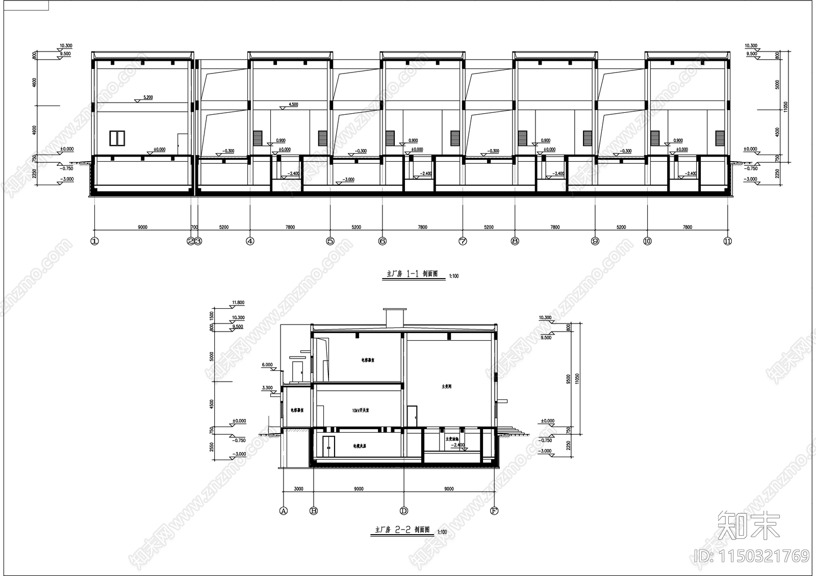 厂房建筑cad施工图下载【ID:1150321769】