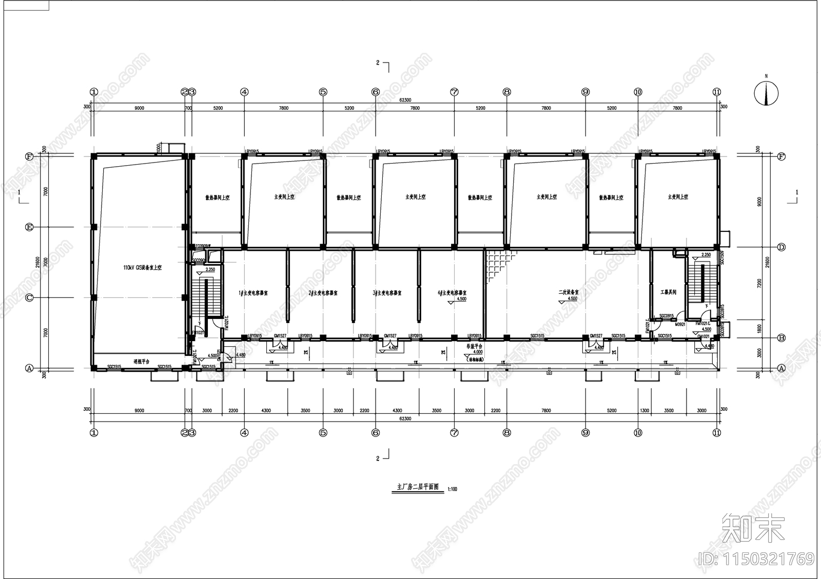 厂房建筑cad施工图下载【ID:1150321769】