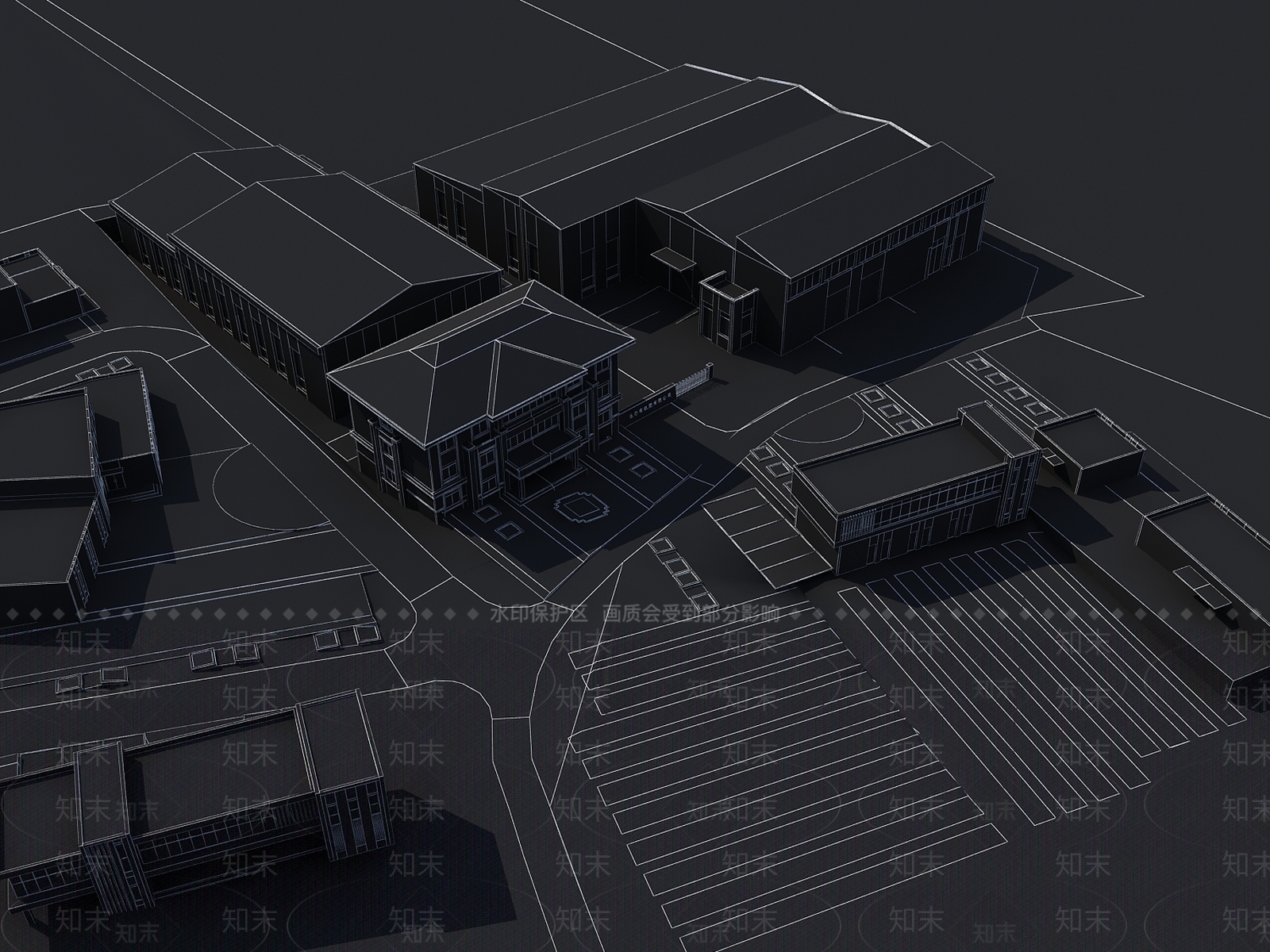 现代厂房3D模型下载【ID:1150323465】
