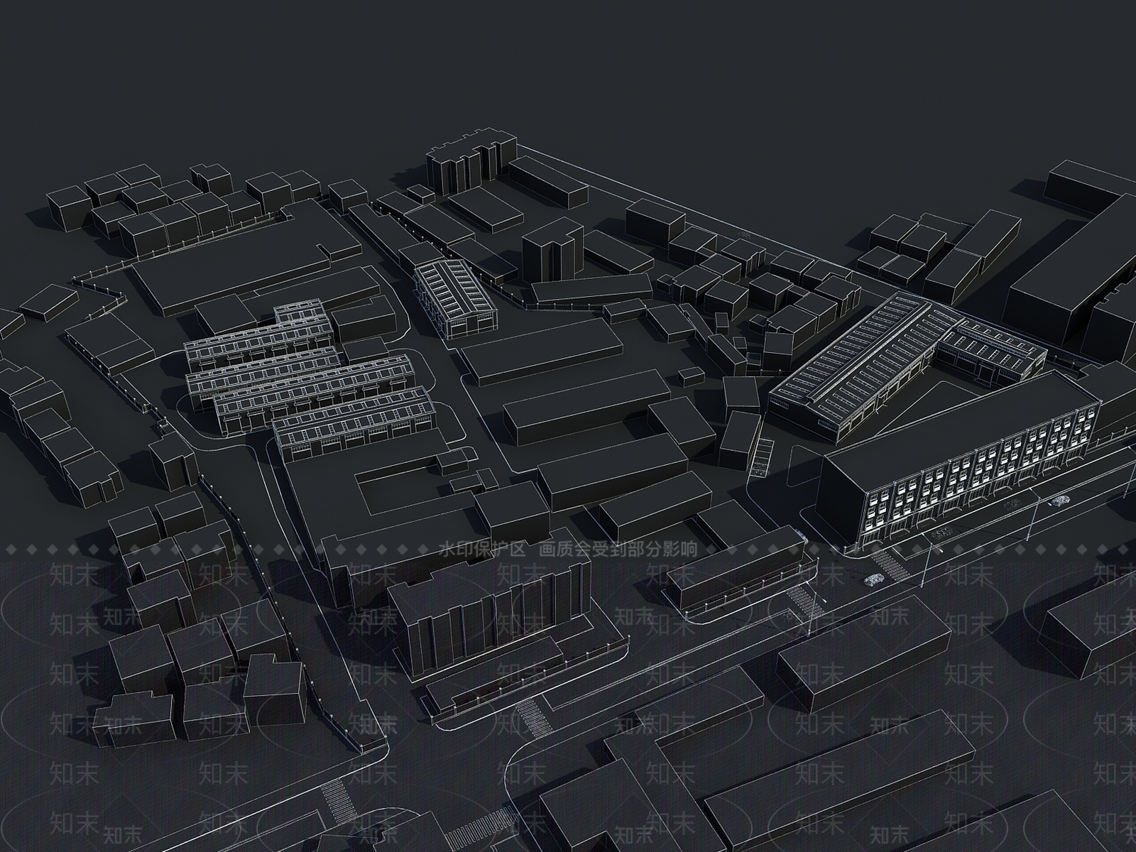现代厂房3D模型下载【ID:1150324213】