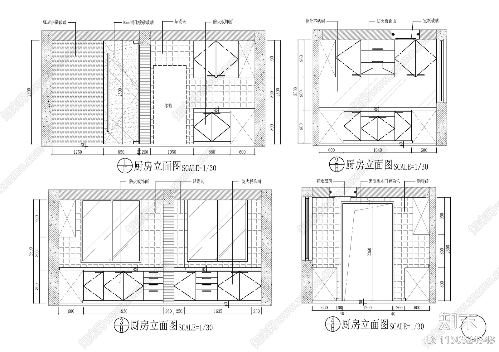 别墅家装室内cad施工图下载【ID:1150324349】