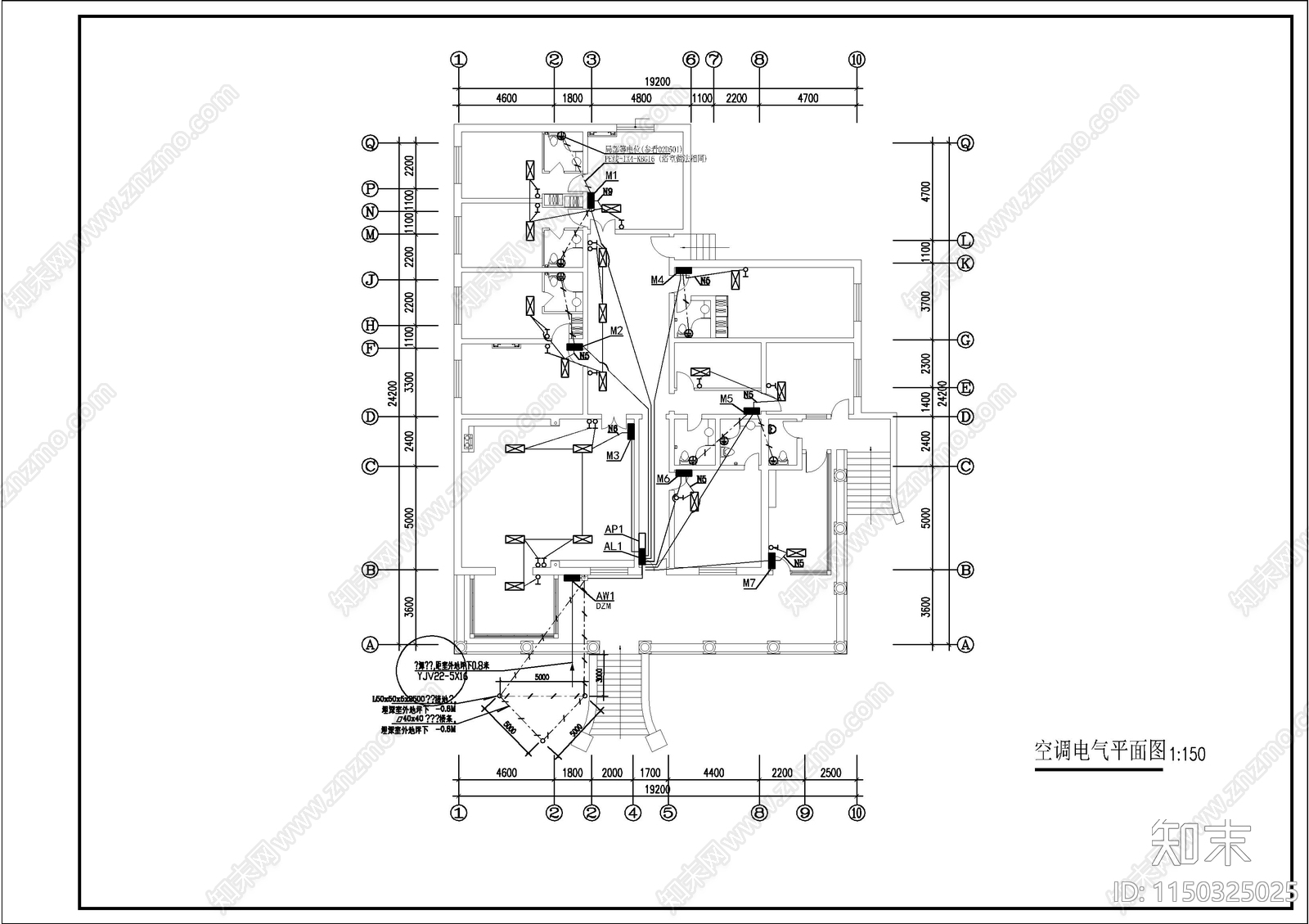 别墅电气cad施工图下载【ID:1150325025】