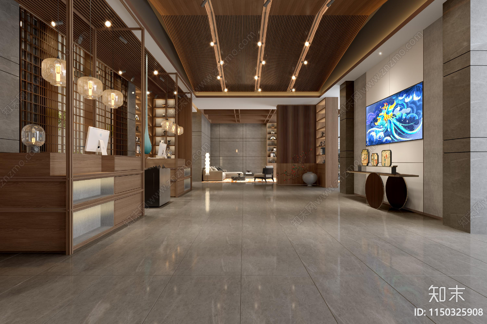 凤凰酒店公区室内cad施工图下载【ID:1150325908】