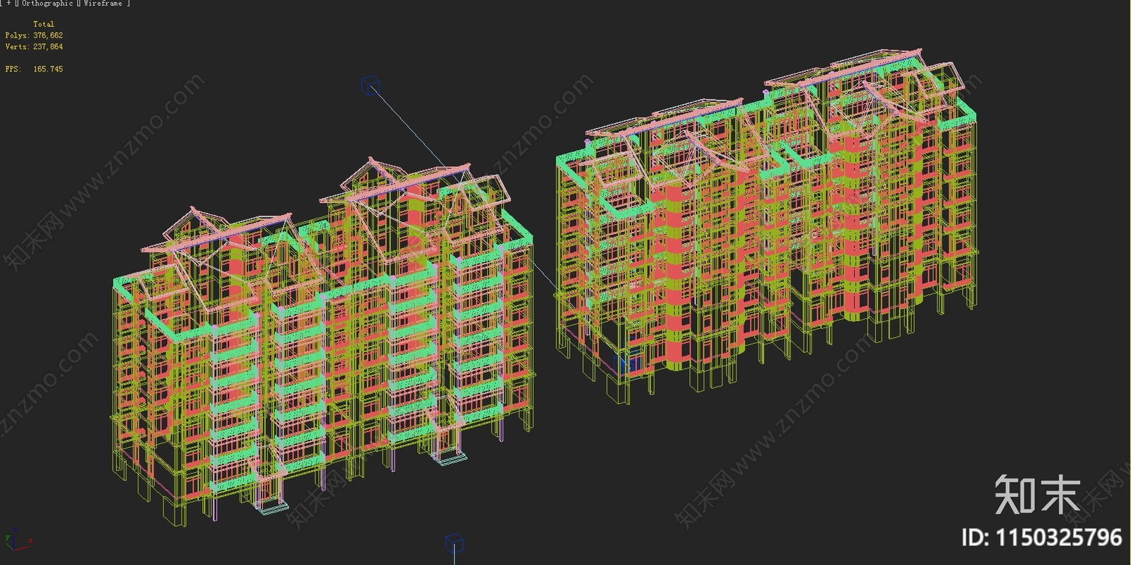 现代高层住宅3D模型下载【ID:1150325796】