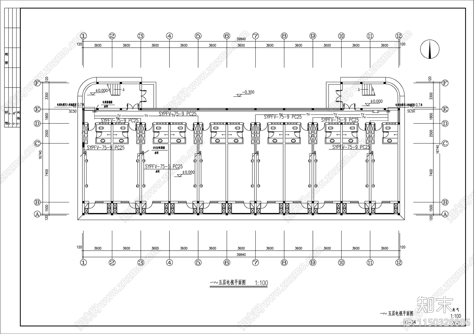 服装厂宿舍建筑电气详图cad施工图下载【ID:1150328886】