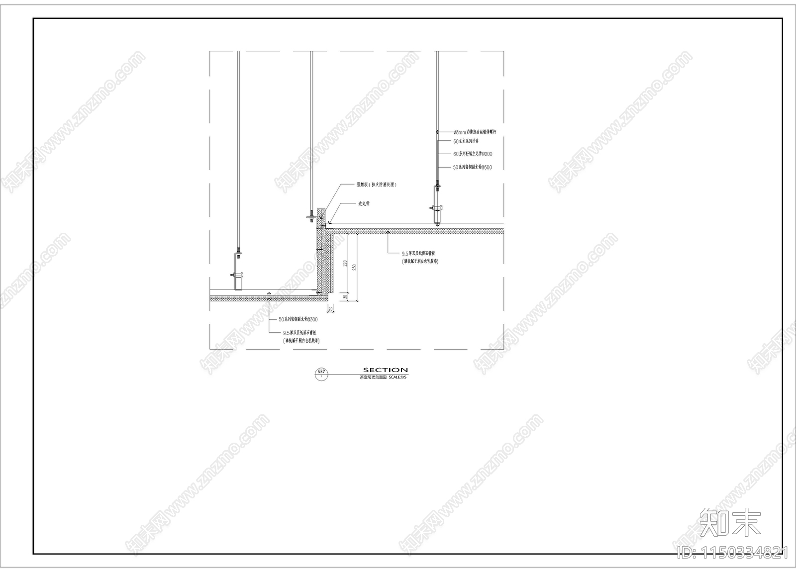 办公室室内cad施工图下载【ID:1150334821】