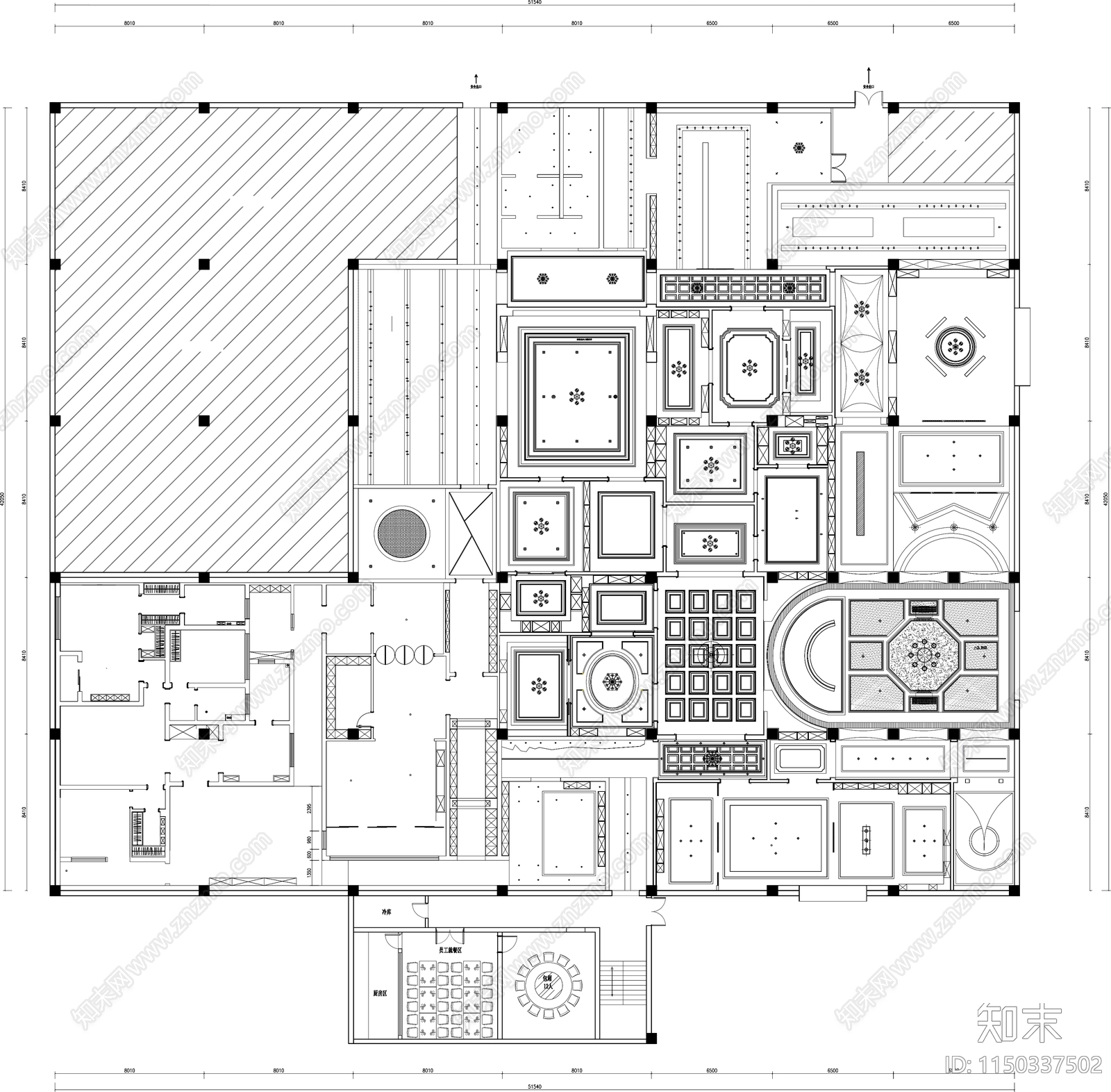 木业展厅室内cad施工图下载【ID:1150337502】