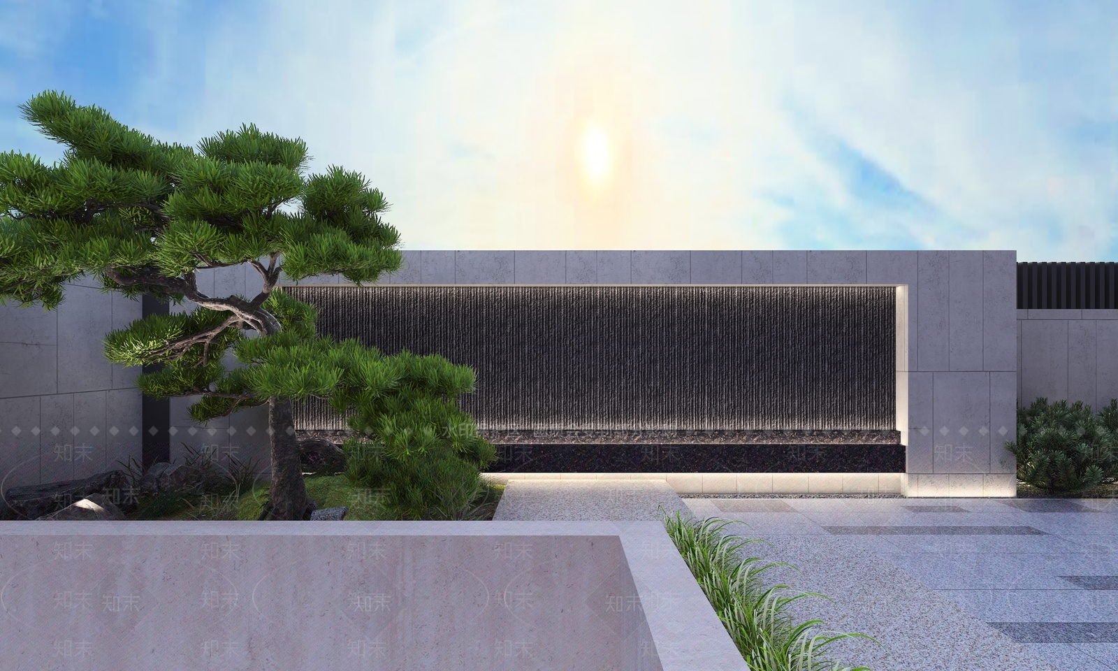 花园景墙3D模型下载【ID:1150340647】