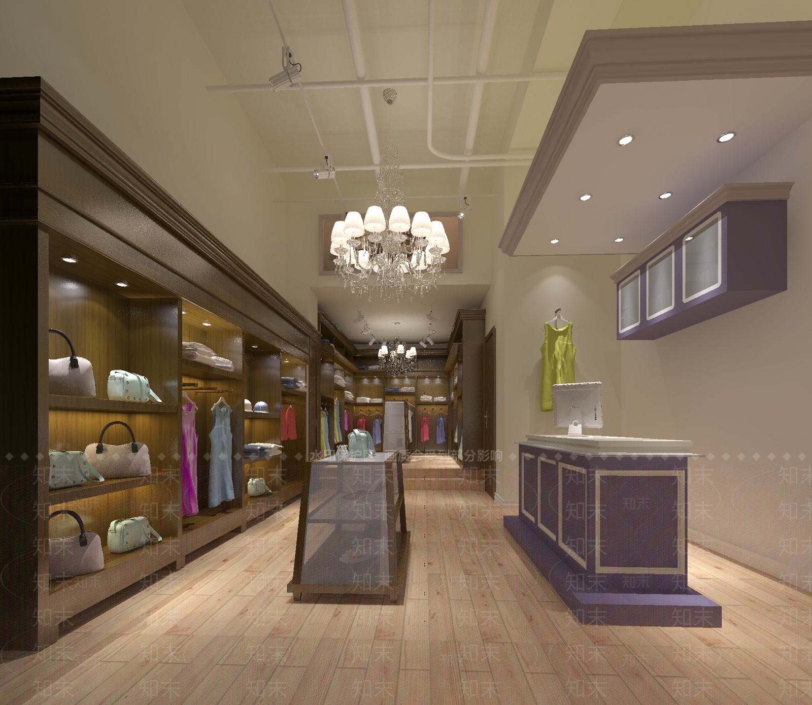 时尚服装店3D模型下载【ID:1150340005】