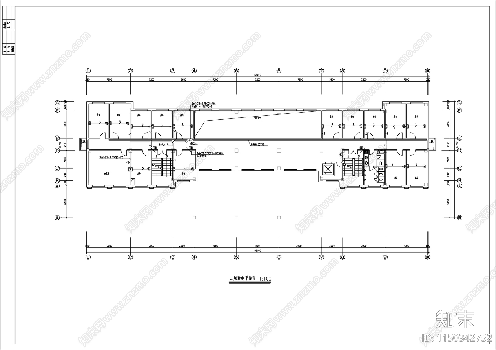 办公楼建筑电气详图cad施工图下载【ID:1150342752】