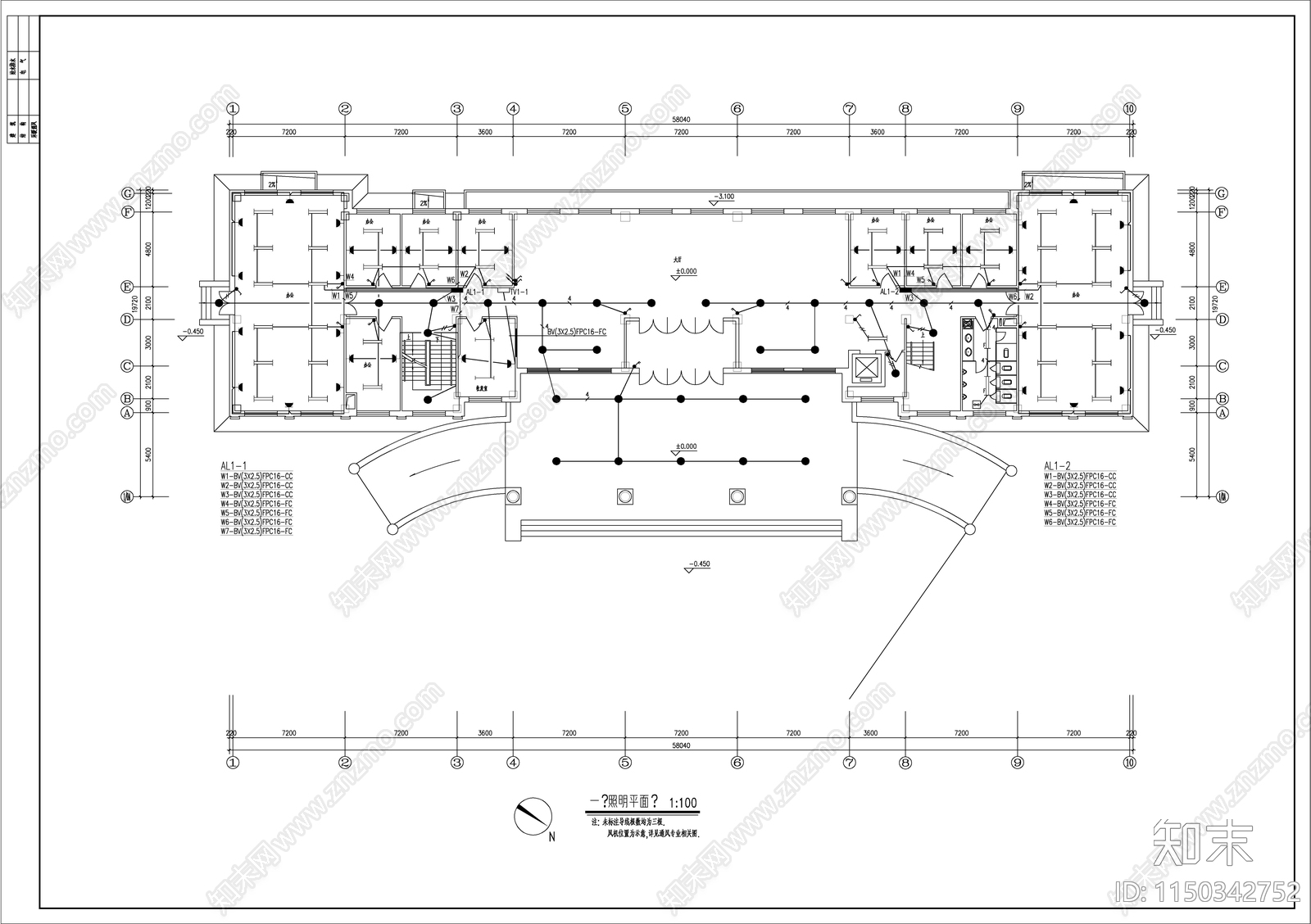 办公楼建筑电气详图cad施工图下载【ID:1150342752】