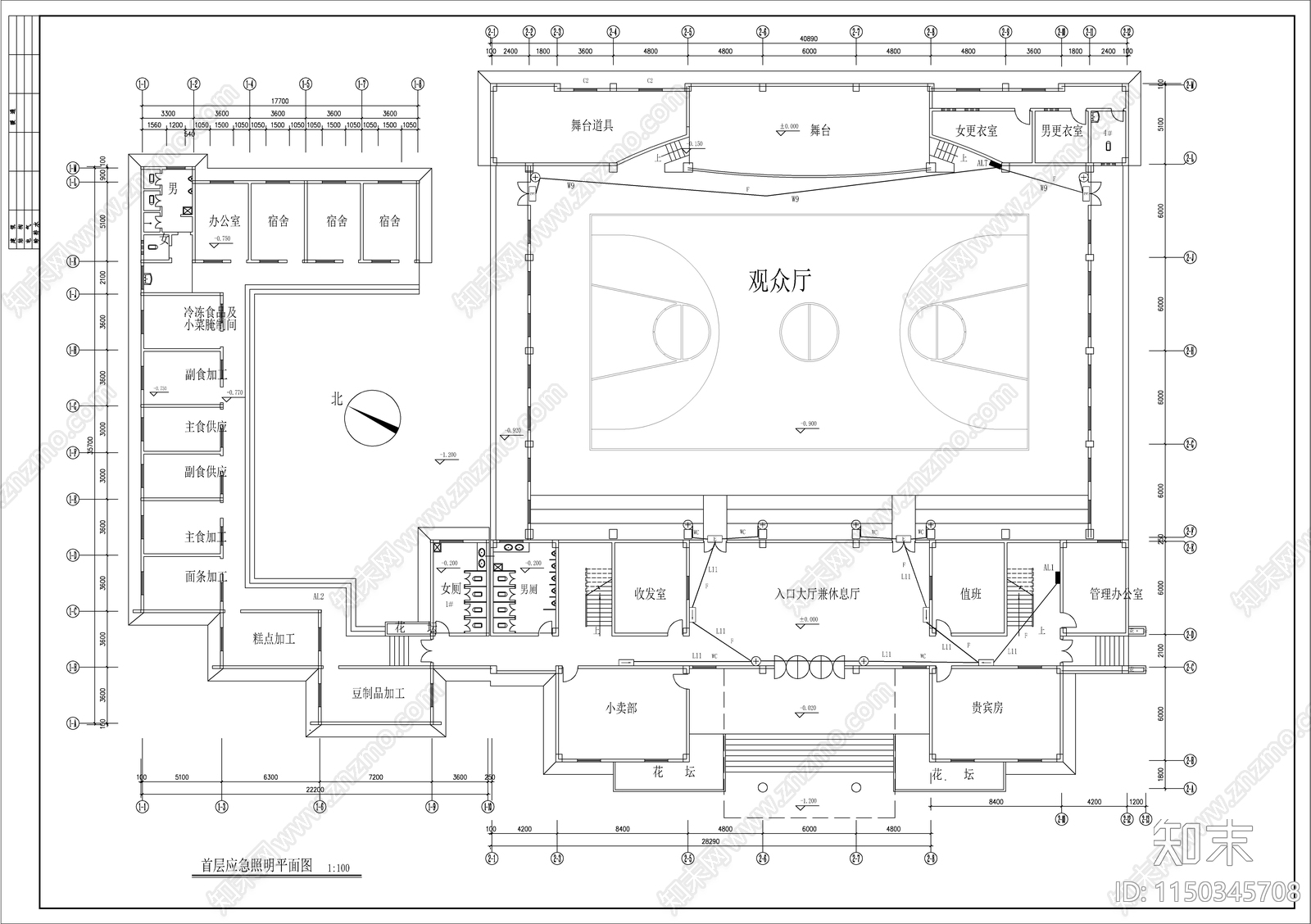 活动中心建筑电气设计图cad施工图下载【ID:1150345708】