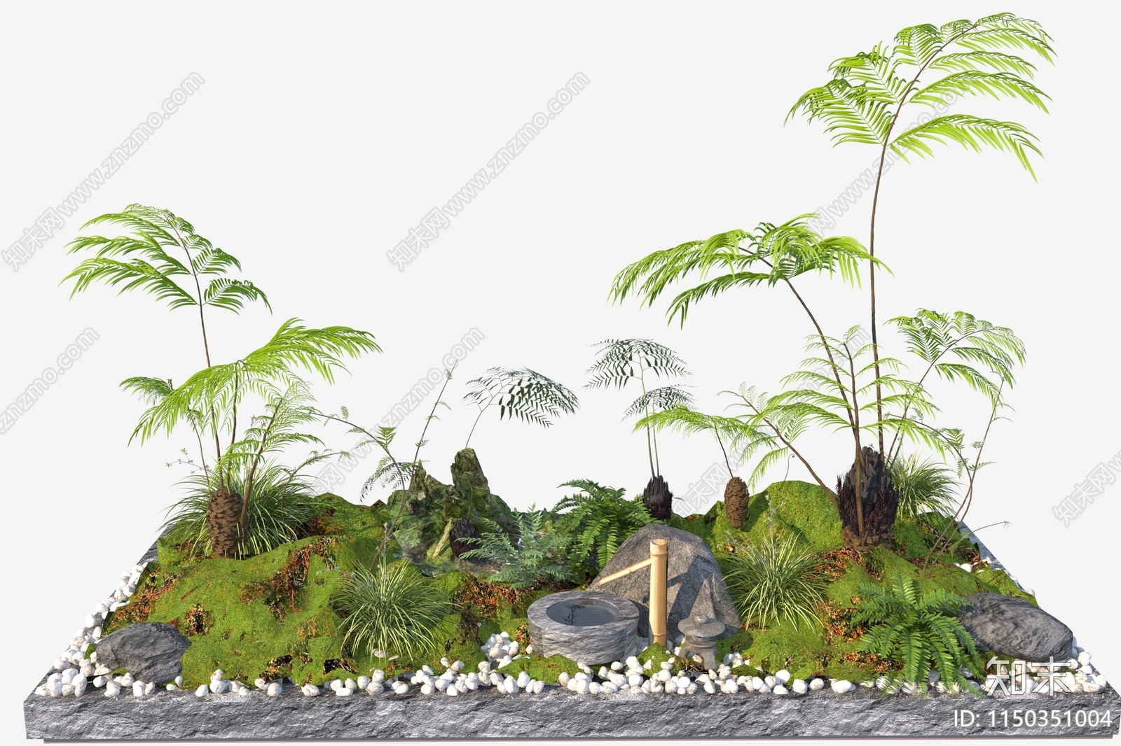 现代景观植物小品3D模型下载【ID:1150351004】