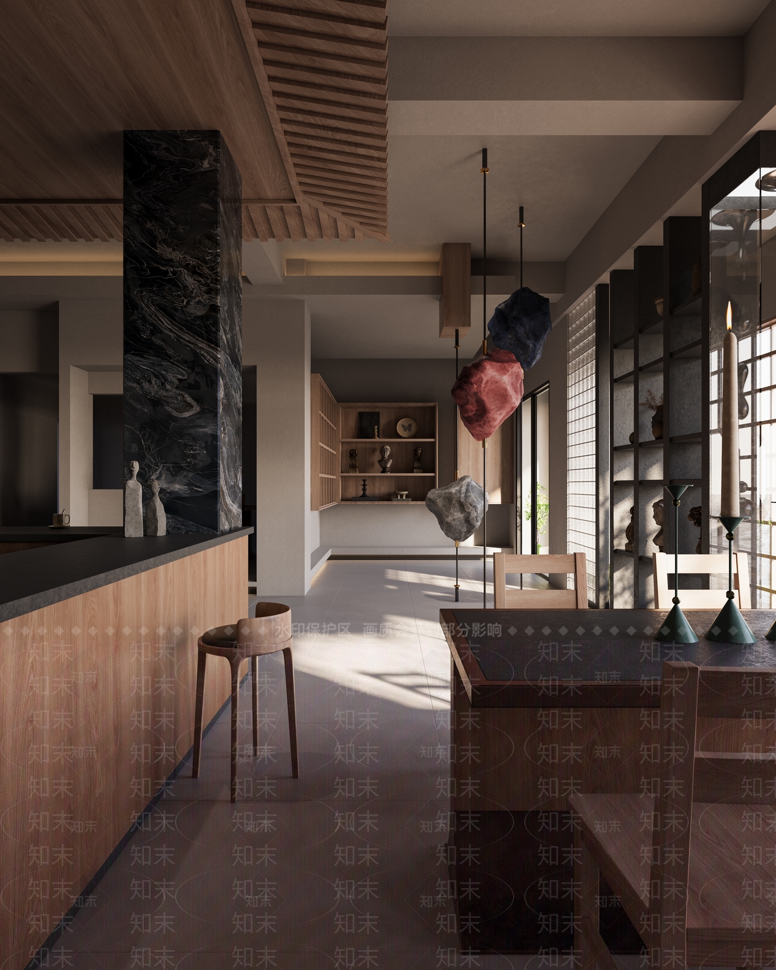 侘寂民宿餐厅3D模型下载【ID:1150353151】